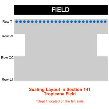 Tampa Bay Rays Tropicana Field Seating Chart & Interactive ...