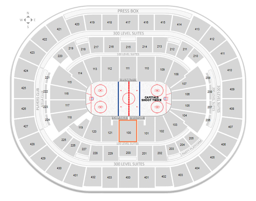 Capital One Arena Ice Hockey Seating Chart