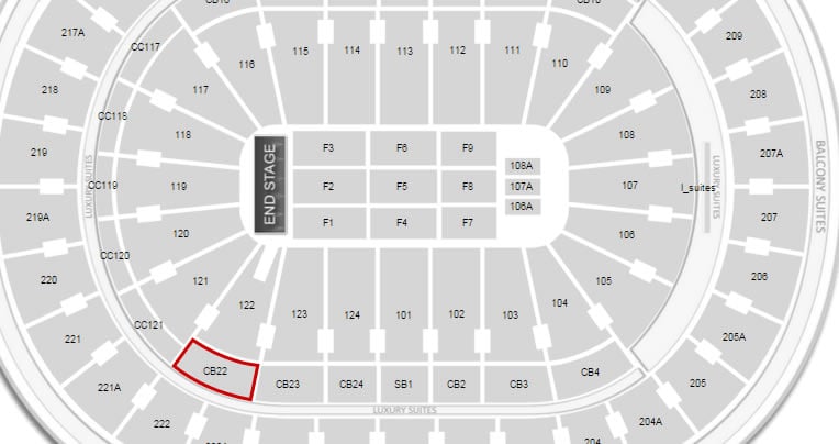 Wells Fargo Suite Seating Chart