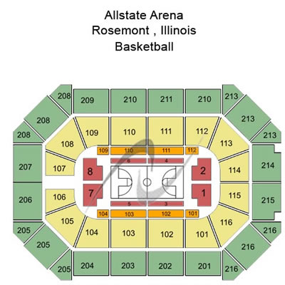 DePaul Blue Demons Basketball - Allstate Arena Section 116 ...