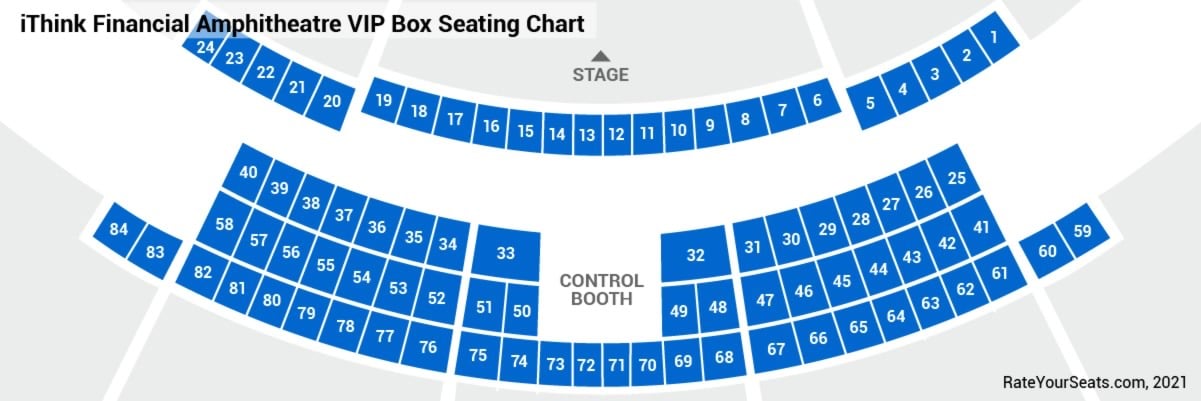 Cruzan Amphitheater Seating Chart Seat Numbers