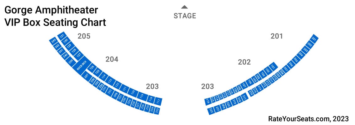 Seating Chart Gorge Amphitheatre Reserved