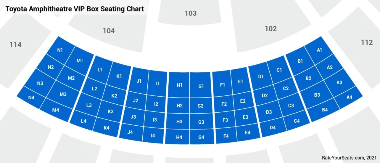 toyota amphitheater detailed seating chart - Part.tscoreks.org