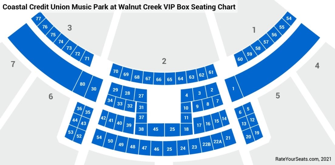 Coastal Credit Union Music Park At Walnut Creek Seating Chart