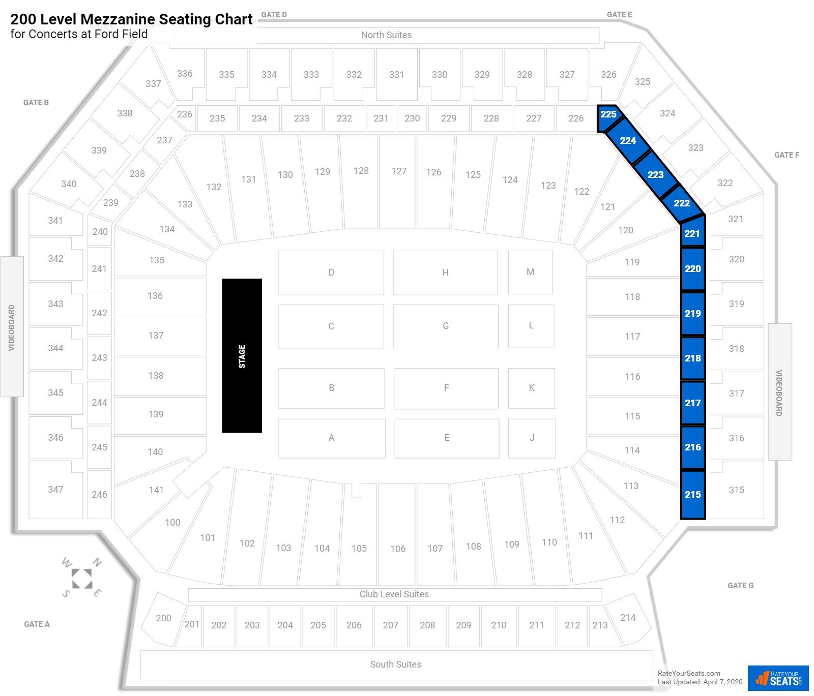 Ford Pavilion Seating Chart