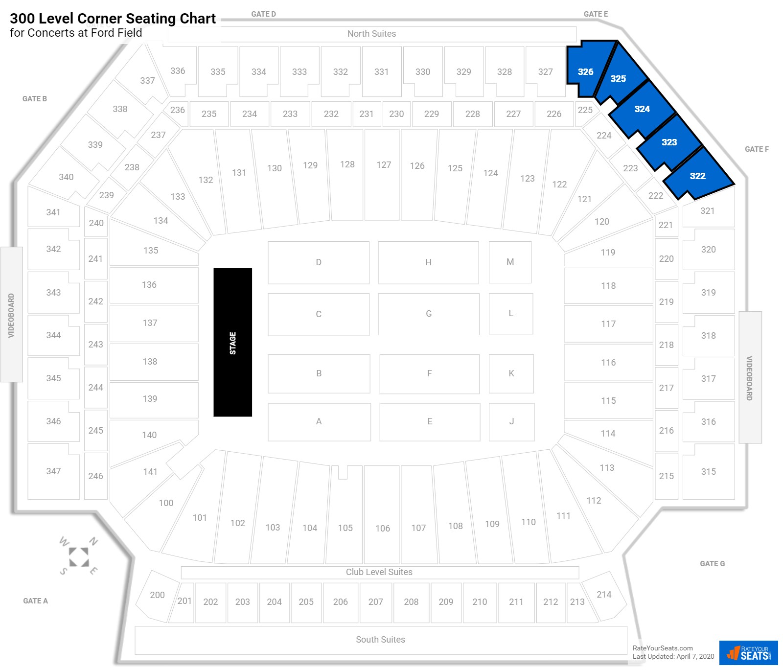 Ford Field Seating for Concerts