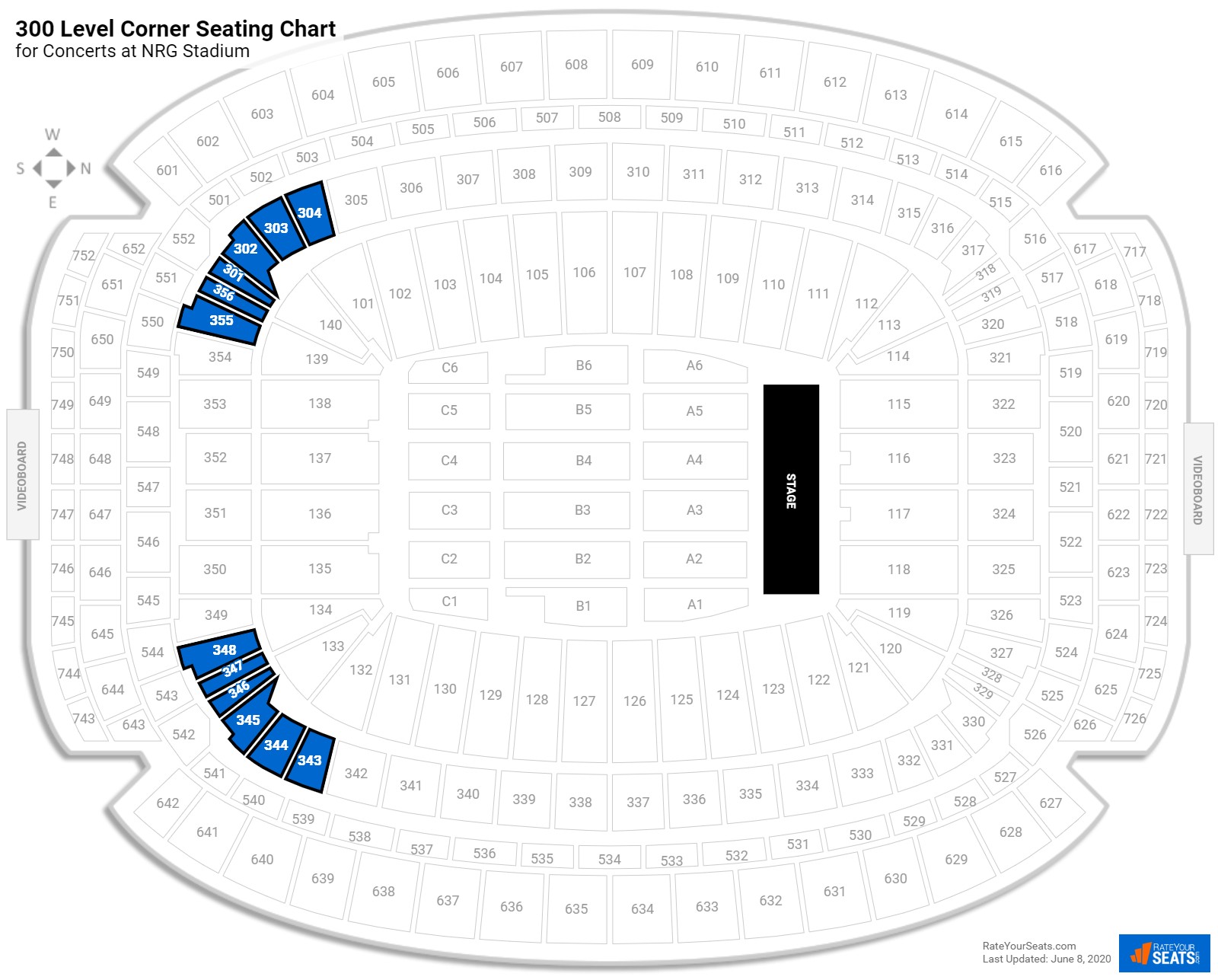 NRG Stadium Seating for Concerts - RateYourSeats.com