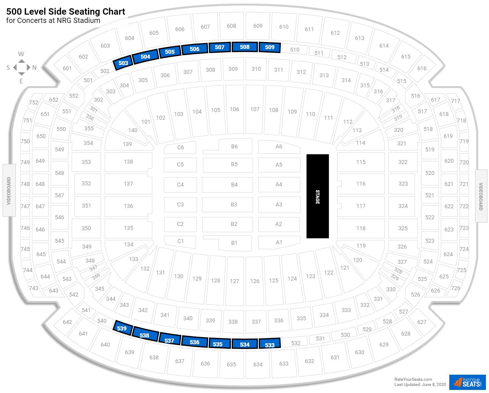 NRG Stadium Seating for Concerts - RateYourSeats.com