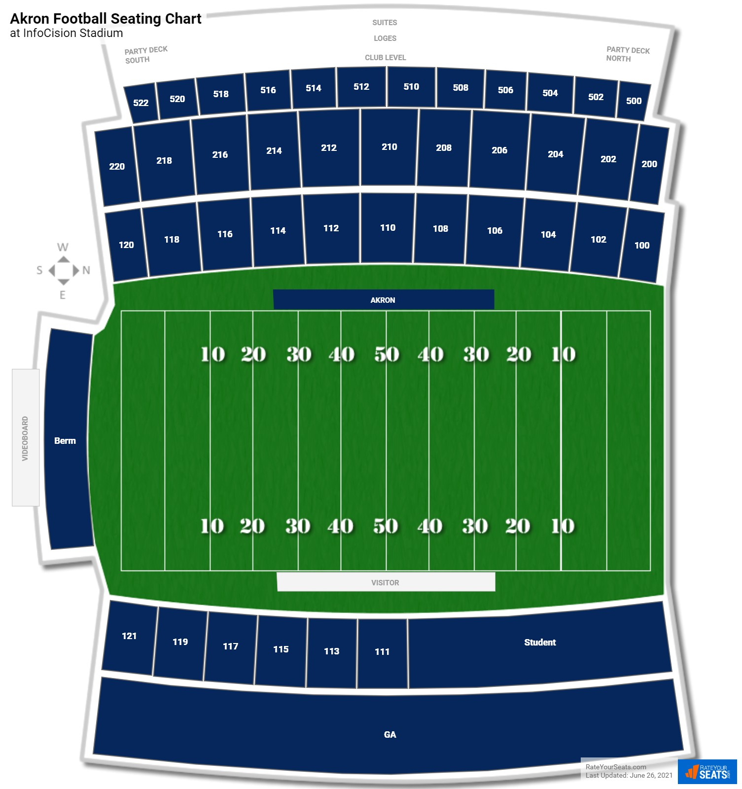 Bisons stadium seating chart