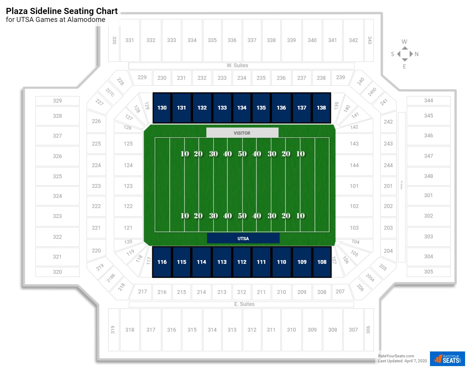 Plaza Sideline - Alamodome Football Seating - RateYourSeats.com