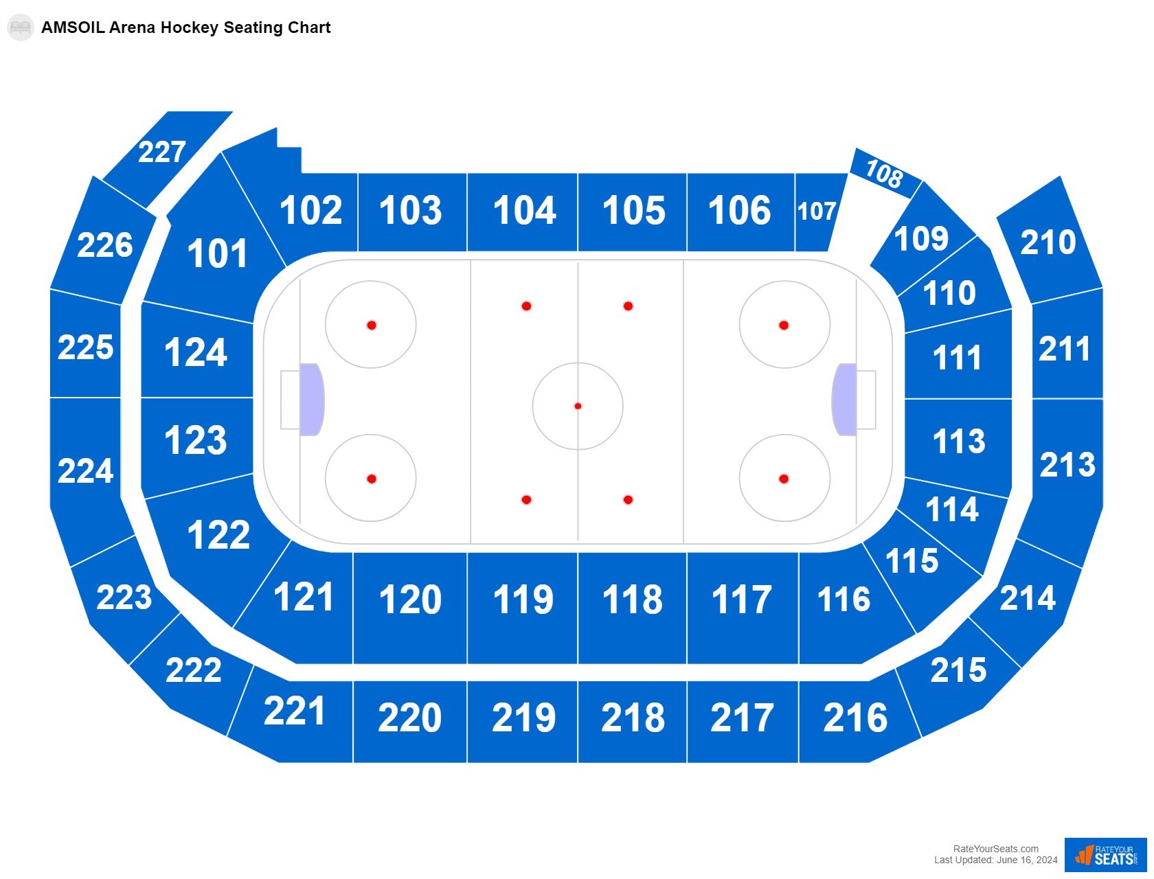 Hockey seating chart at AMSOIL Arena