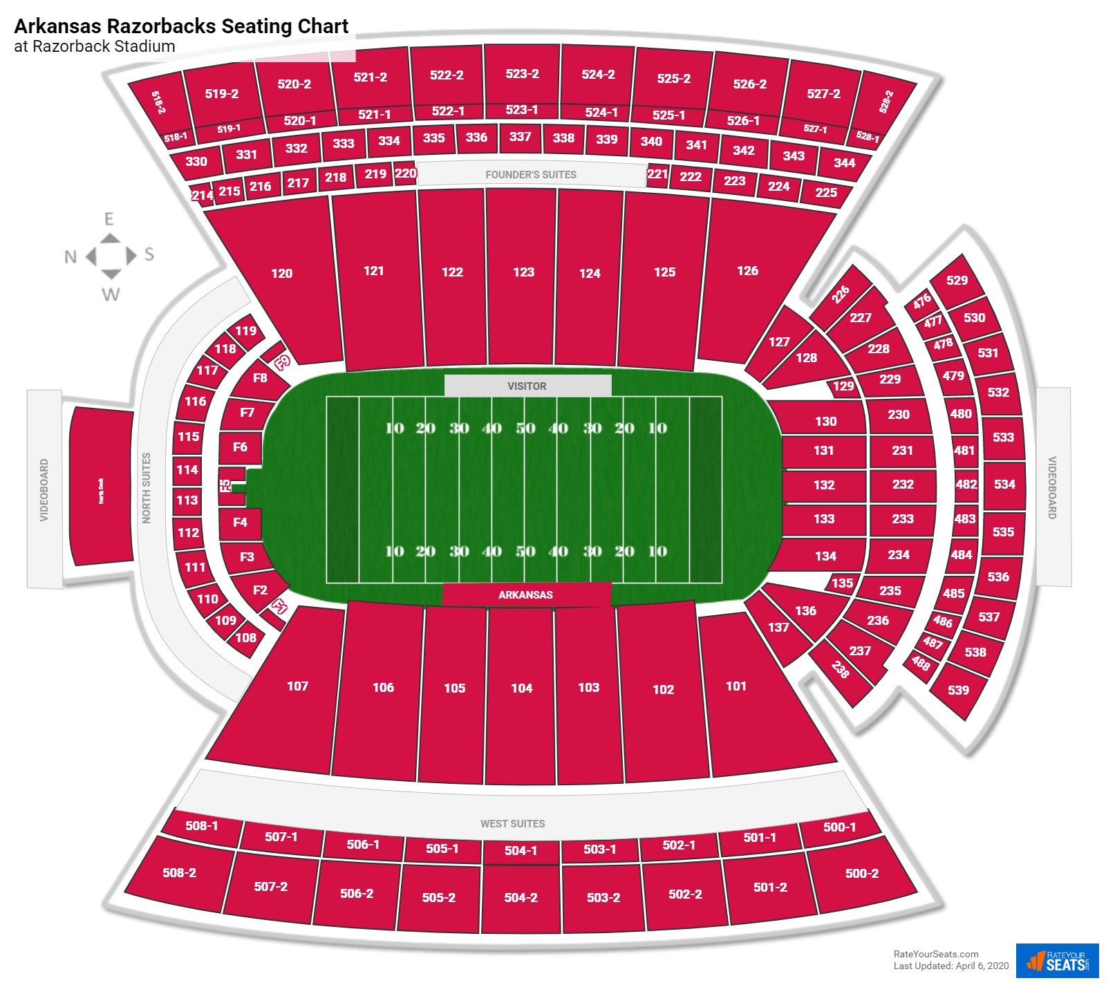 U Of Arkansas Football Stadium Seating Chart | Brokeasshome.com