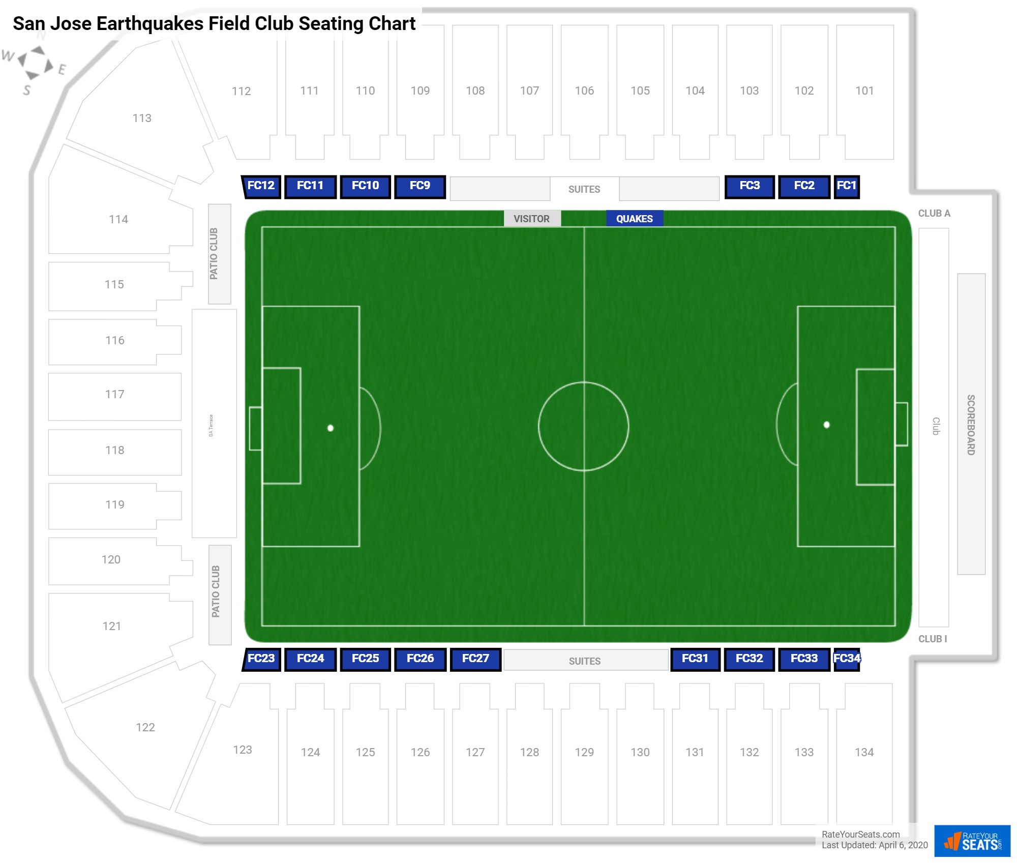 Avaya Stadium Seating Plan | Elcho Table