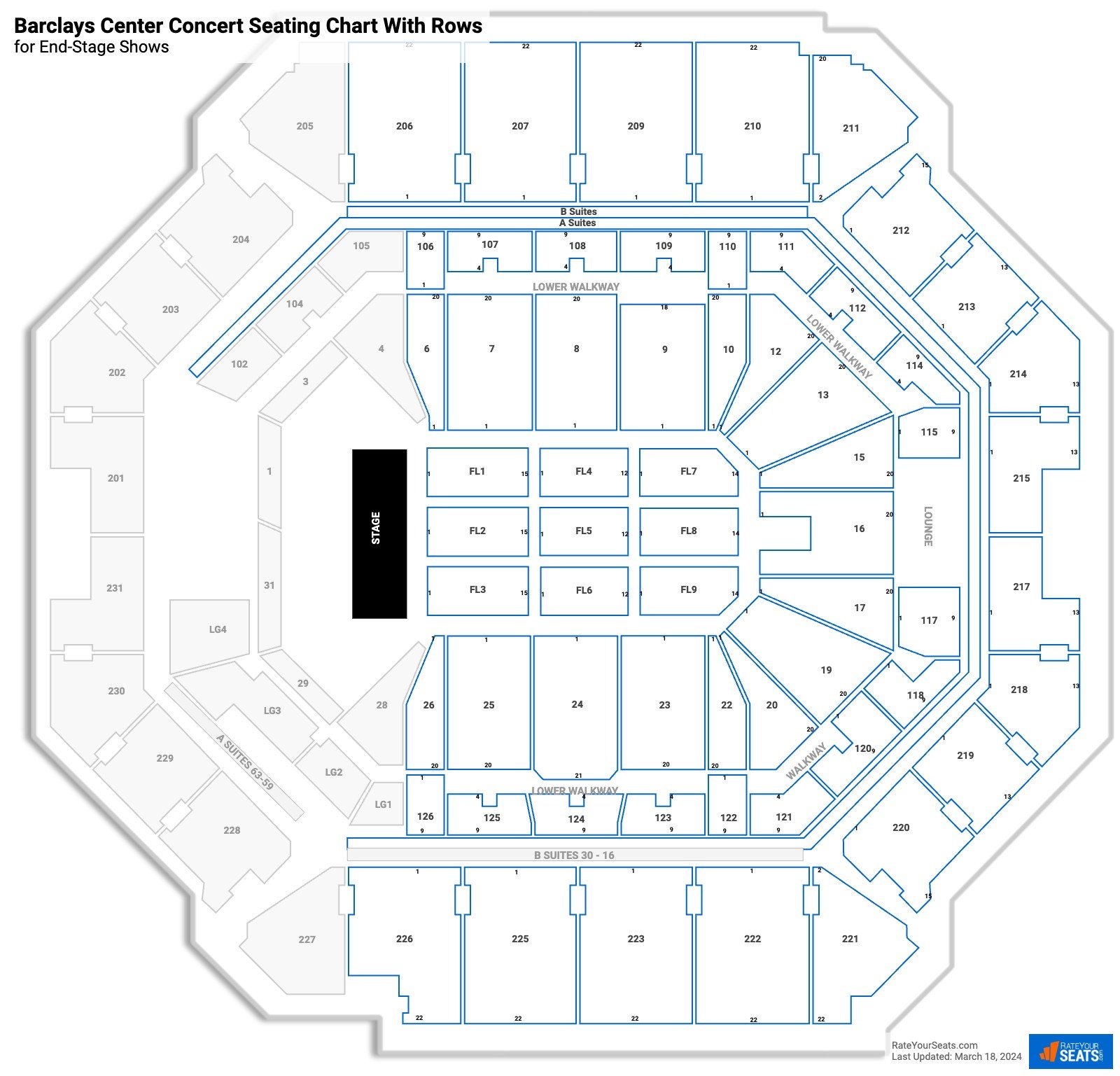 Barclays Center Seating Charts for Concerts