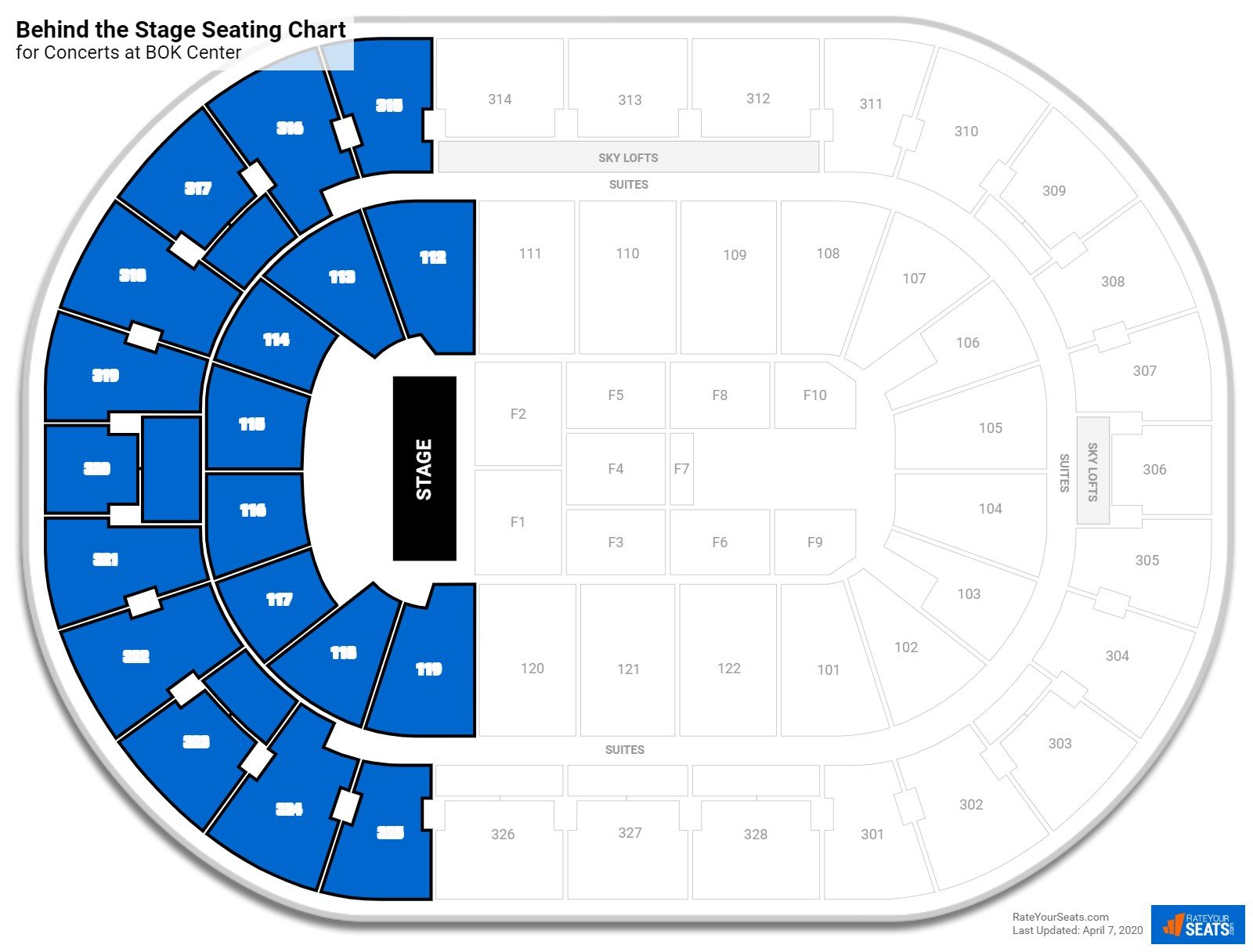 BOK Center Seating for Concerts