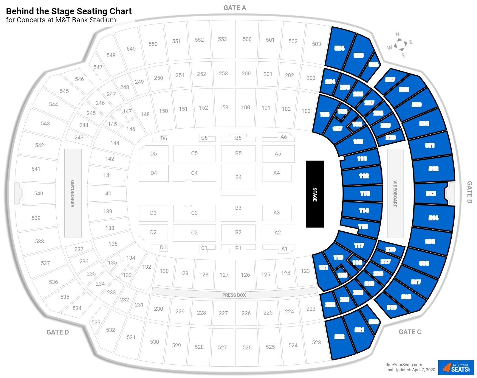 M&T Bank Stadium Seating for Concerts - RateYourSeats.com