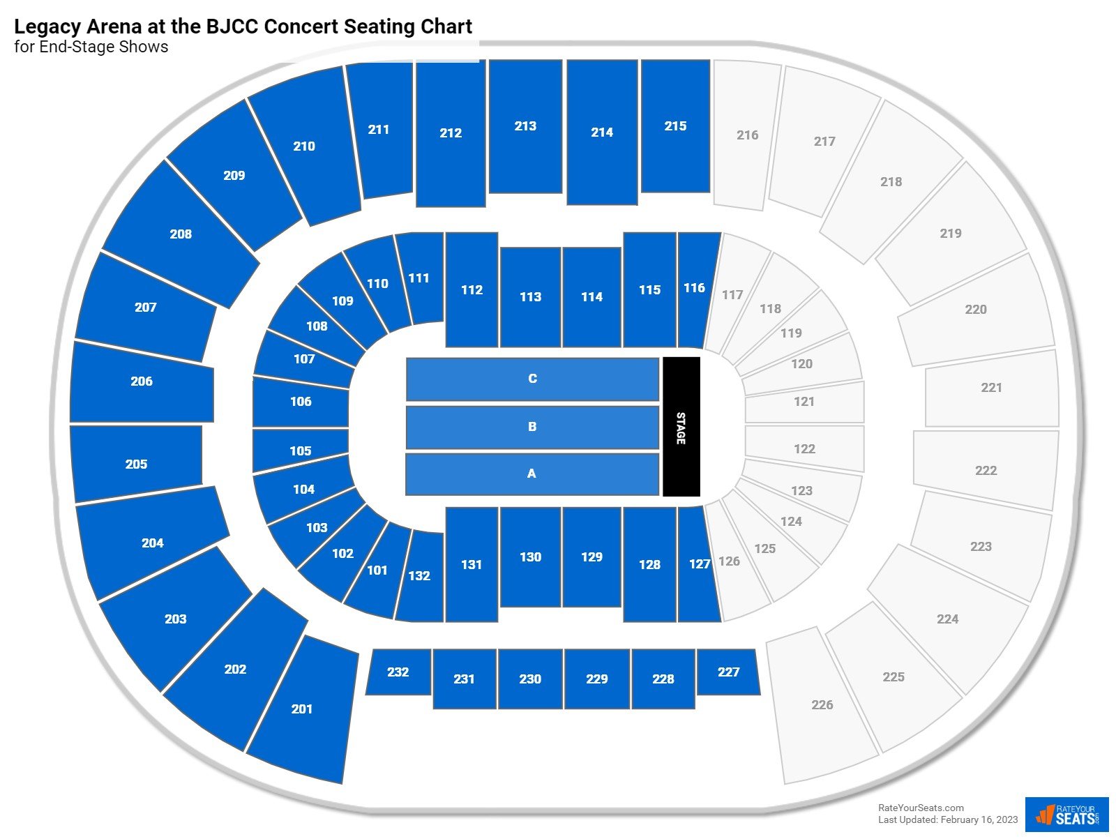 BJCC Arena Seating Chart