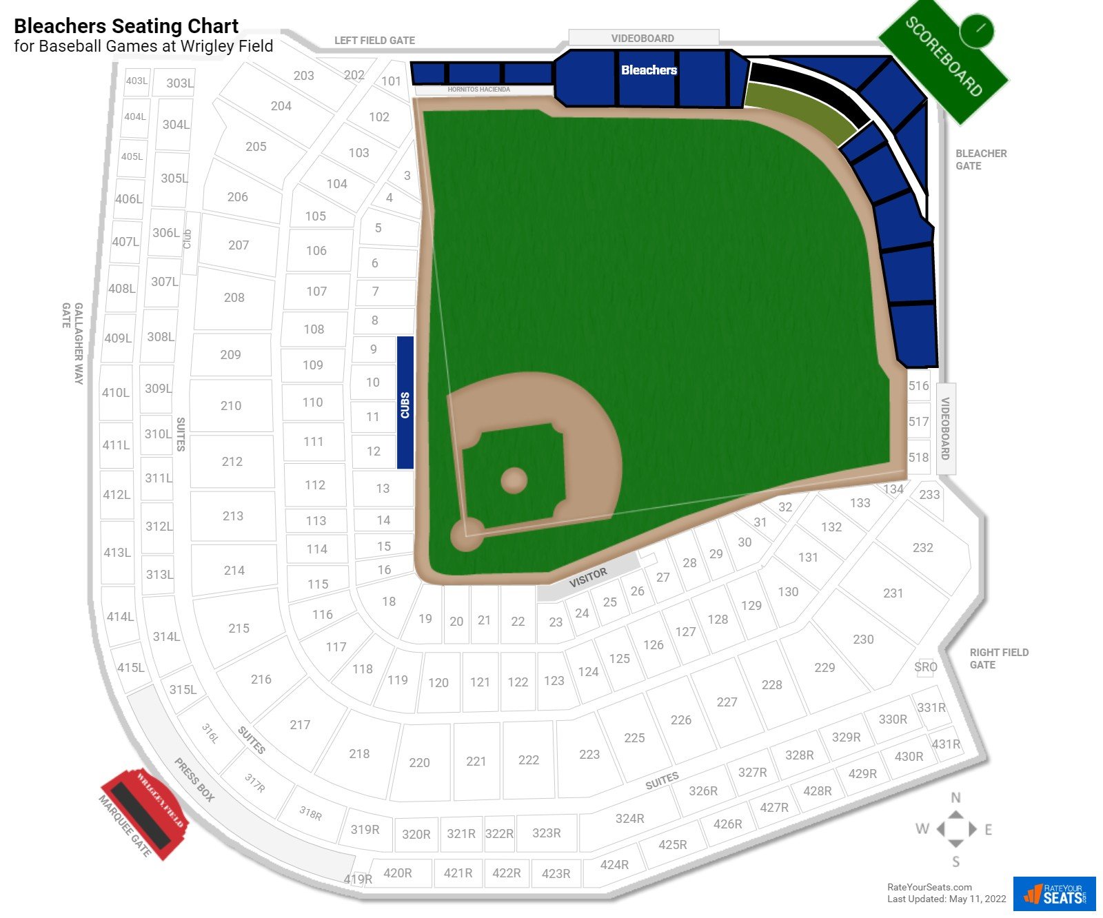 Wrigley Field Seating Guide - Best Seats, Shade, + Obstructed Views