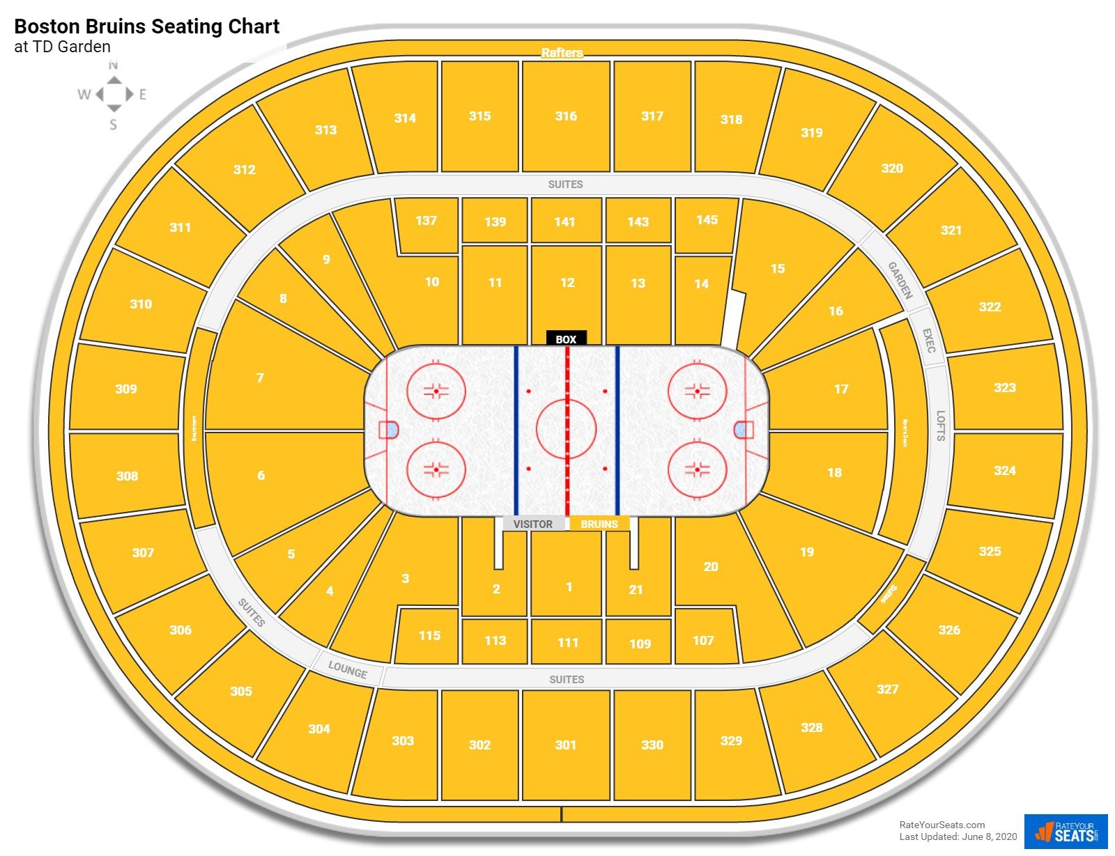 Bruins Seating Chart With Seat Numbers Cabinets Matttroy