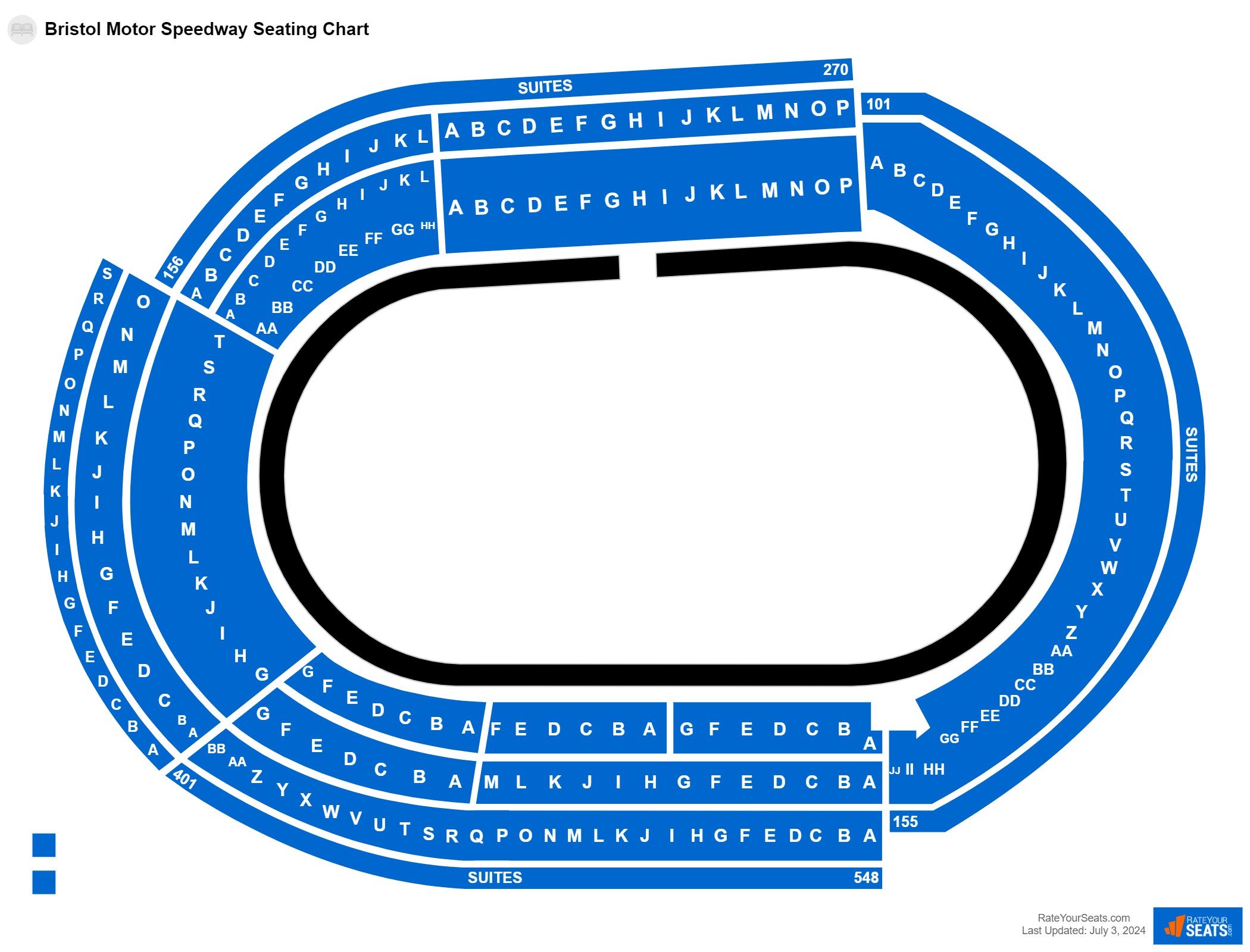 Horse Racing seating chart at Bristol Motor Speedway