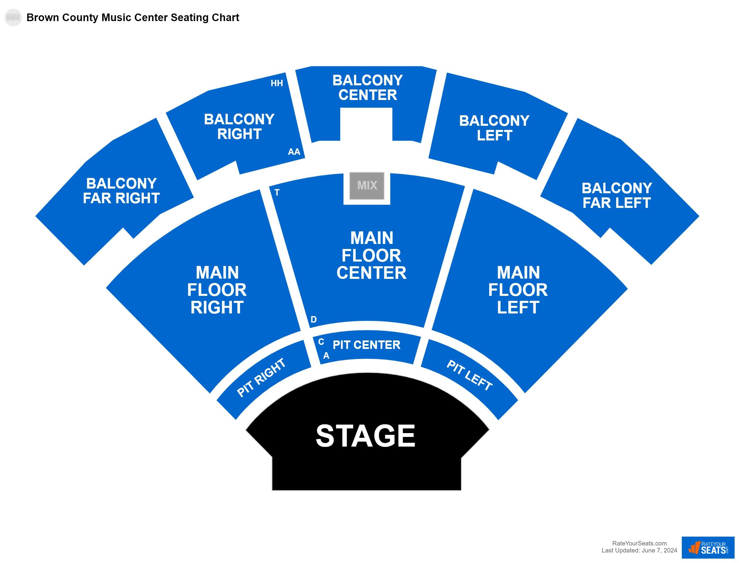 Brown County Music Center Seating Chart