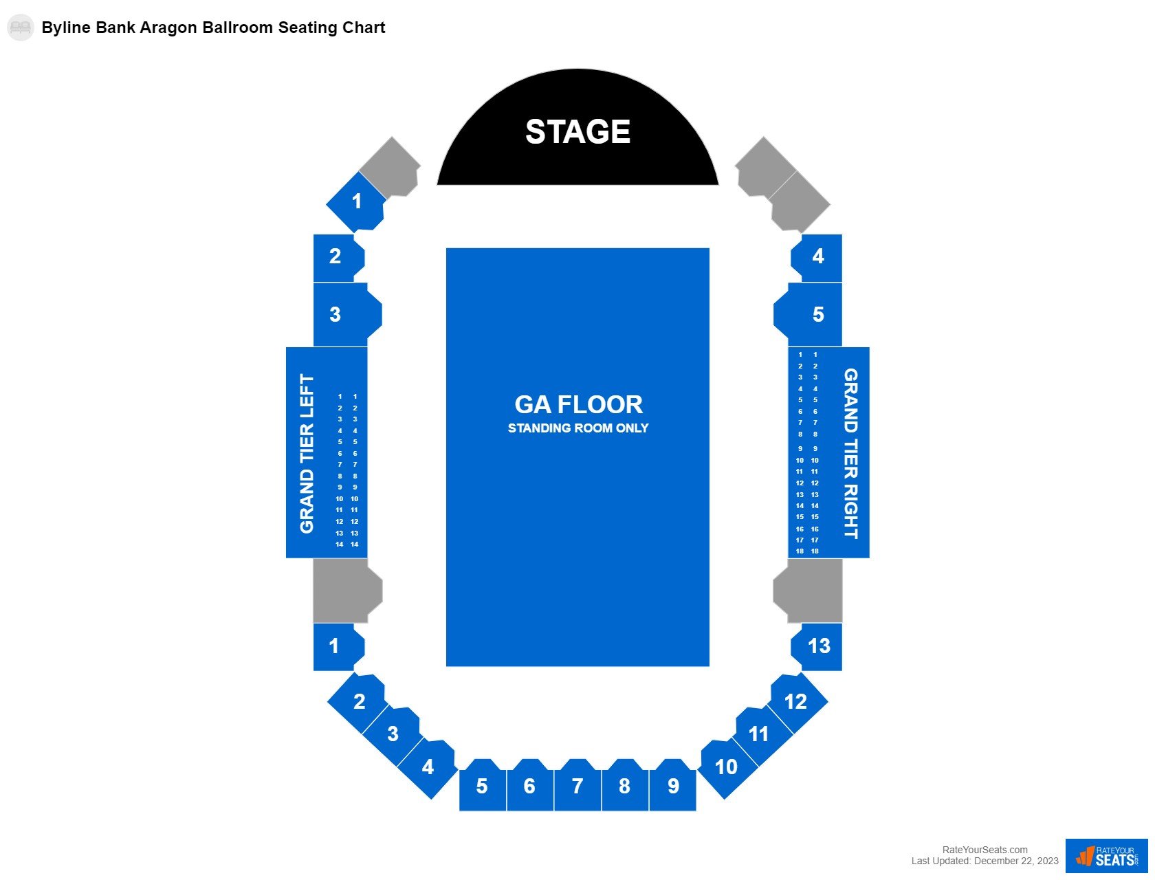 Byline Bank Aragon Ballroom Seating Chart