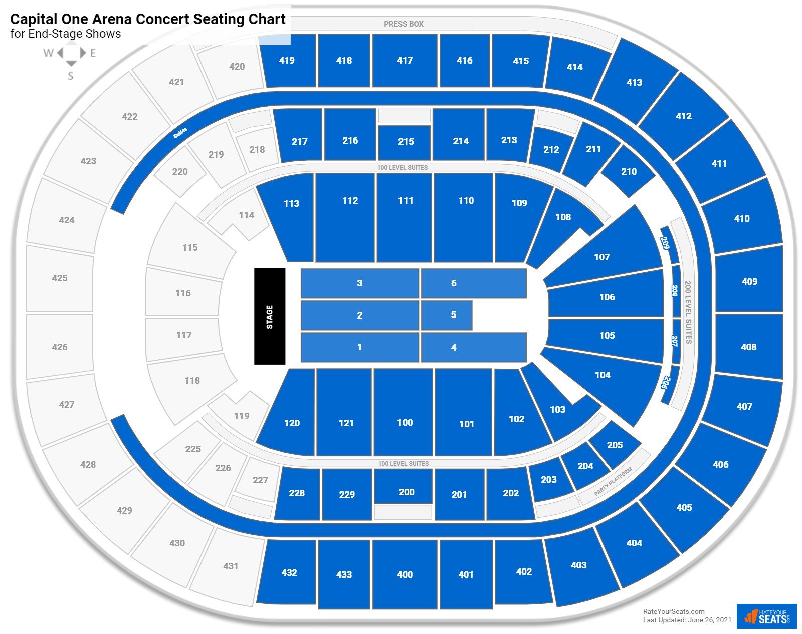 Capital One Arena Seating Charts For Concerts Rateyourseats Com