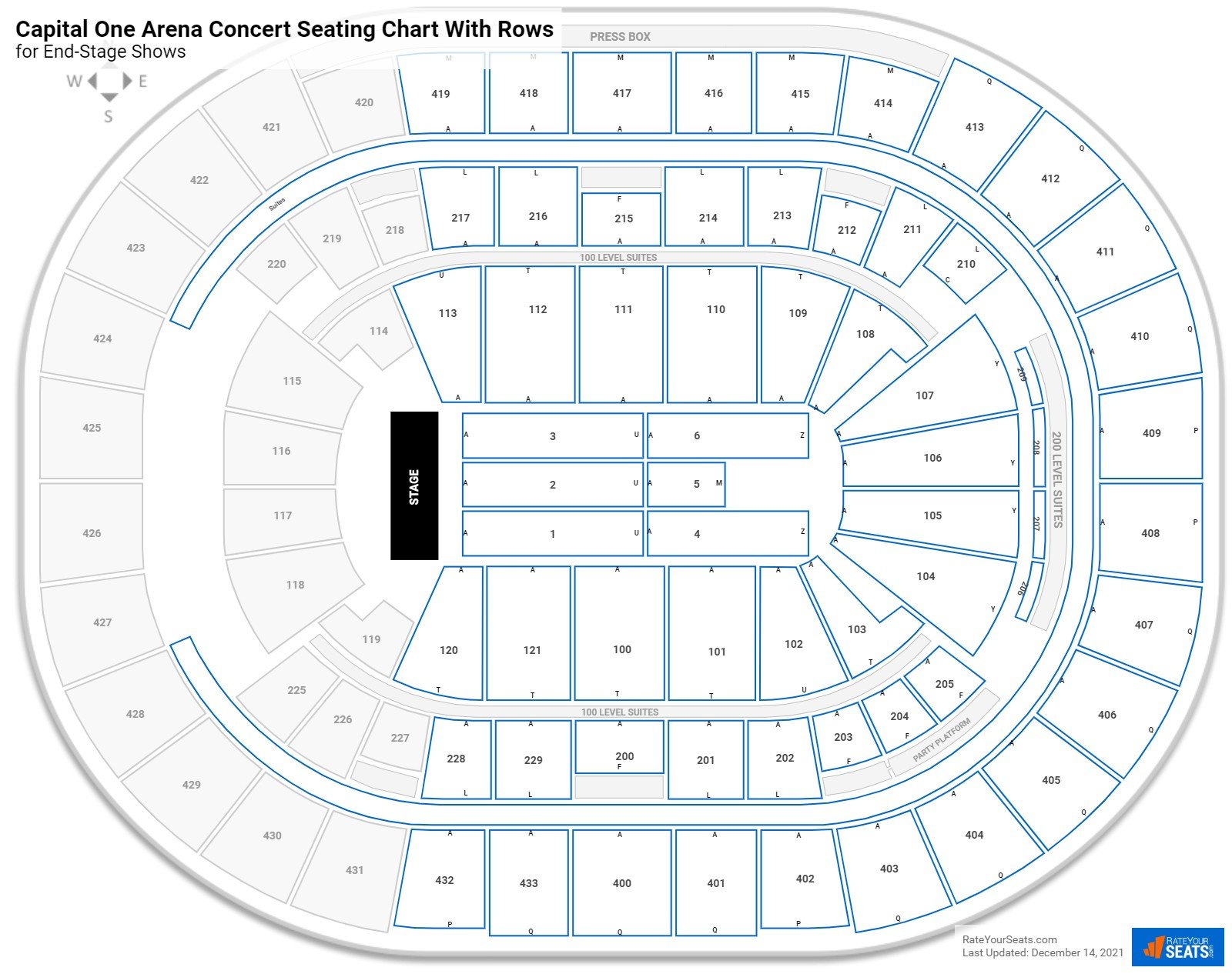 Capital One Arena Seating Charts For Concerts Rateyourseats Com