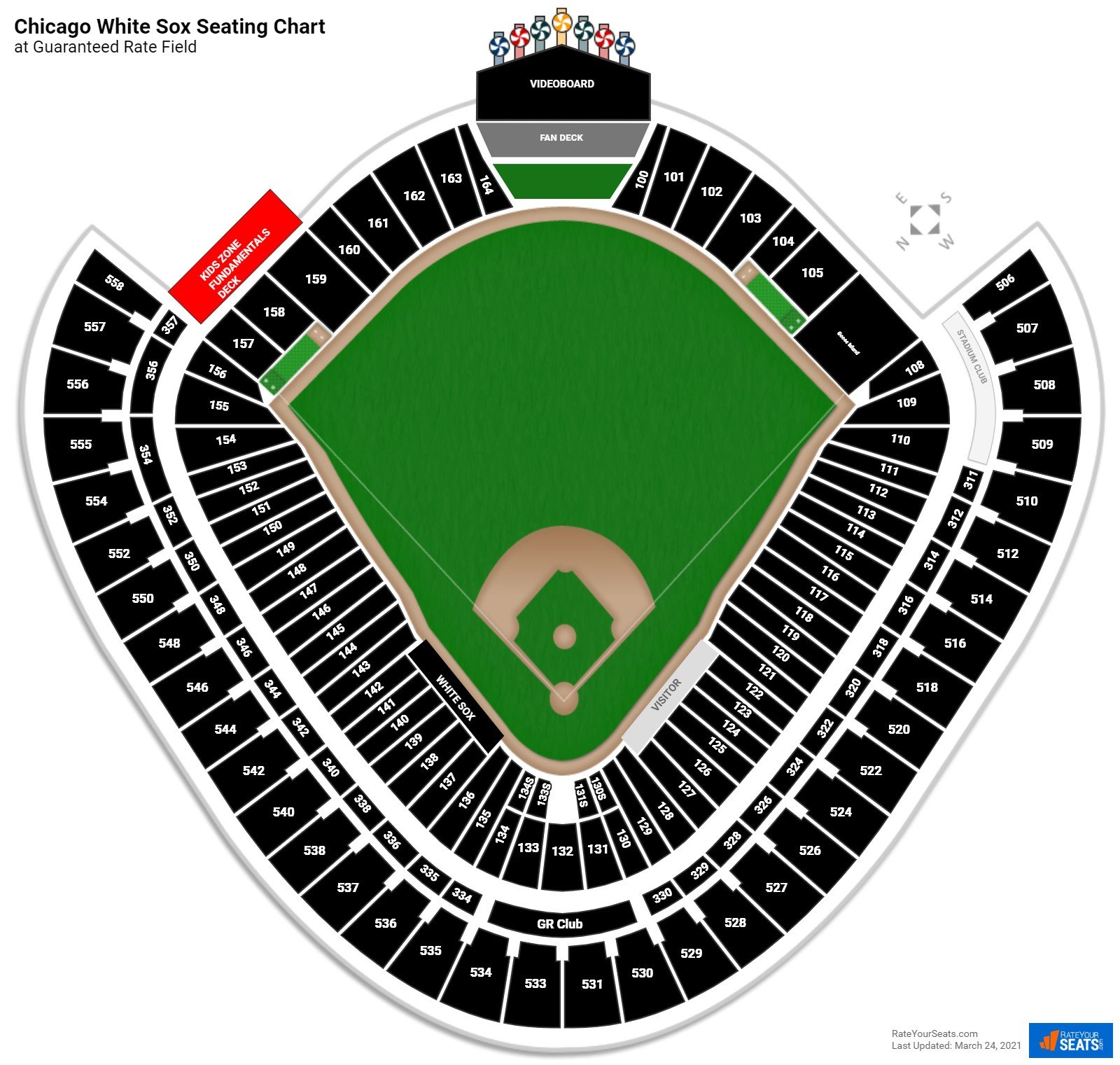 Guaranteed Rate Field Seating Chart Concert - Guaranteed Rate Field Seat  Map - 350x350 PNG Download - PNGkit