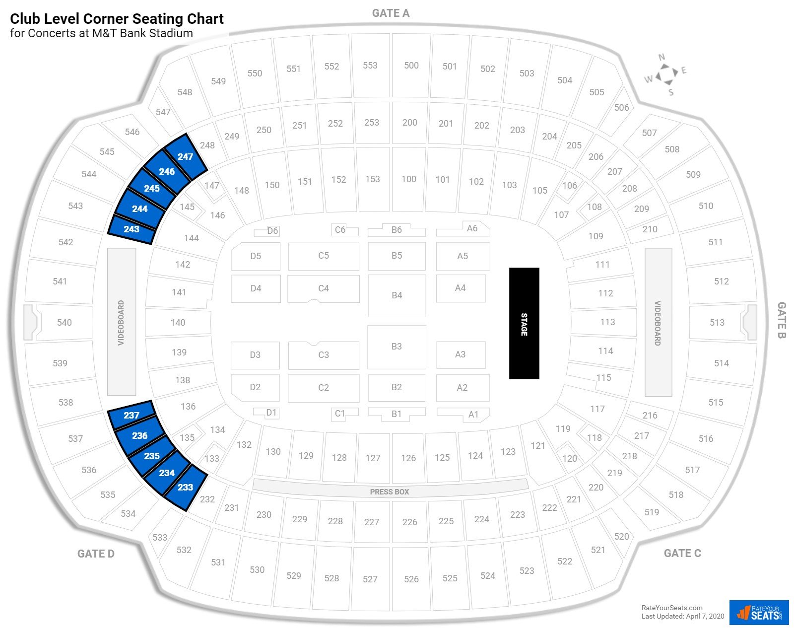 M&T Bank Stadium Seating for Concerts - RateYourSeats.com