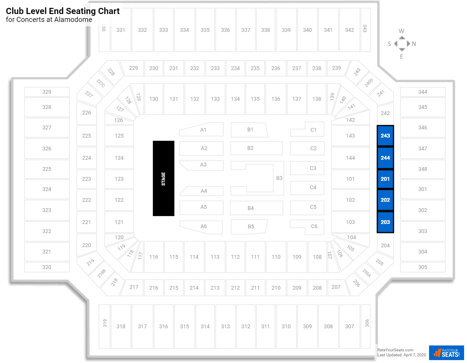 Alamodome Seating for Concerts - RateYourSeats.com