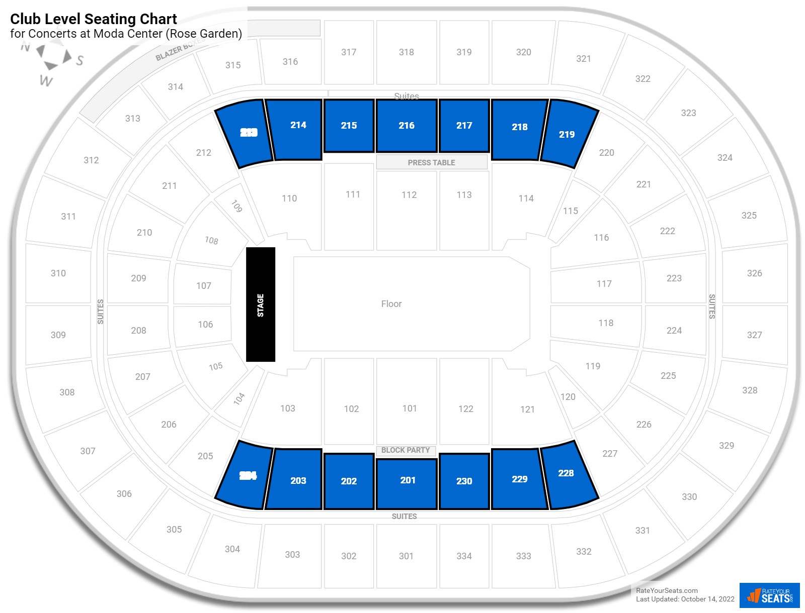 Moda Center Seating Chart With Seat Numbers Two Birds Home