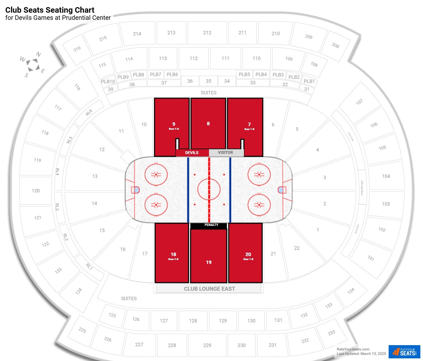 Prudential Center New Jersey Devils Seating Chart Elcho Table