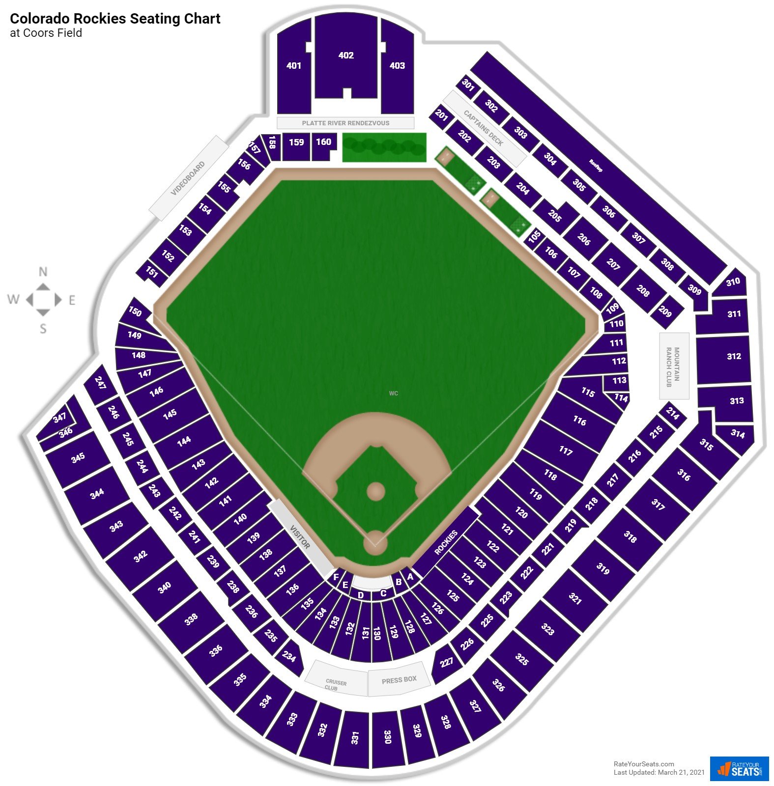 Coors Field Seating Chart With Seat Numbers