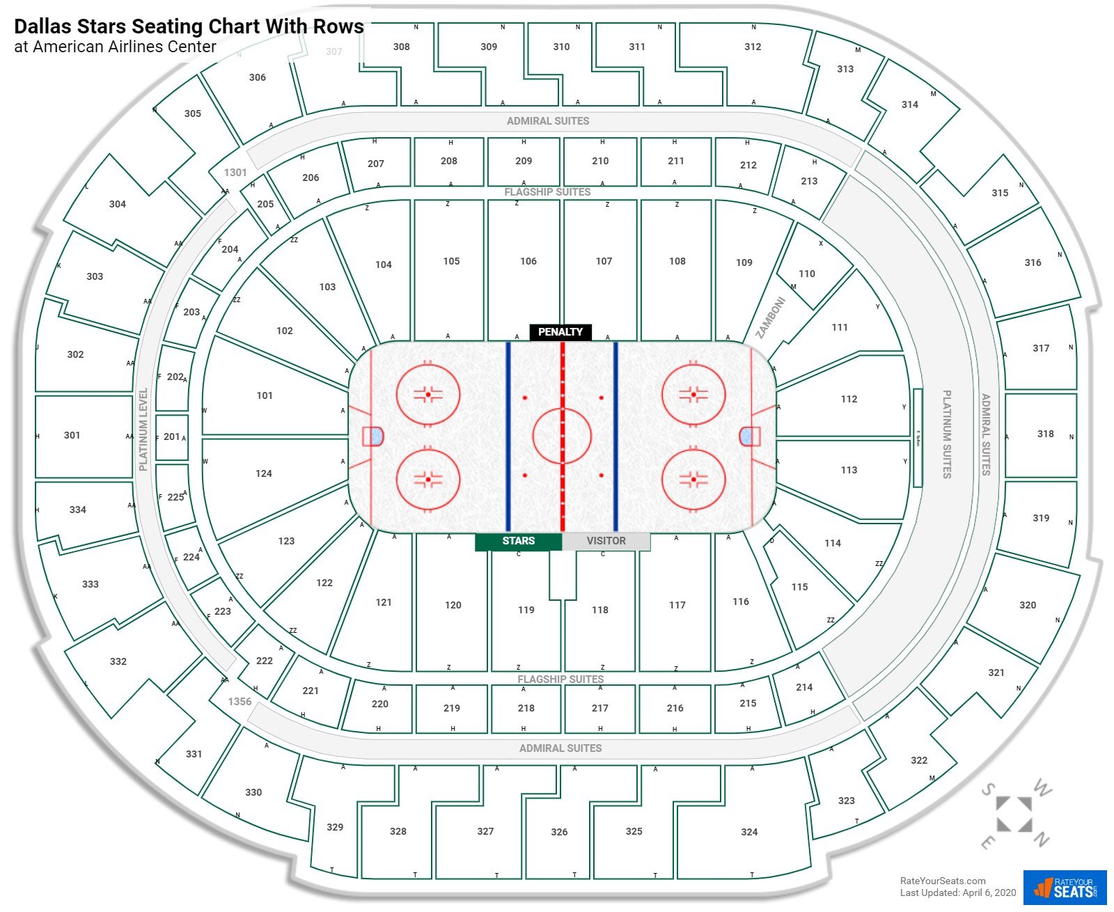 Dallas Stars Seating Charts at American Airlines Center