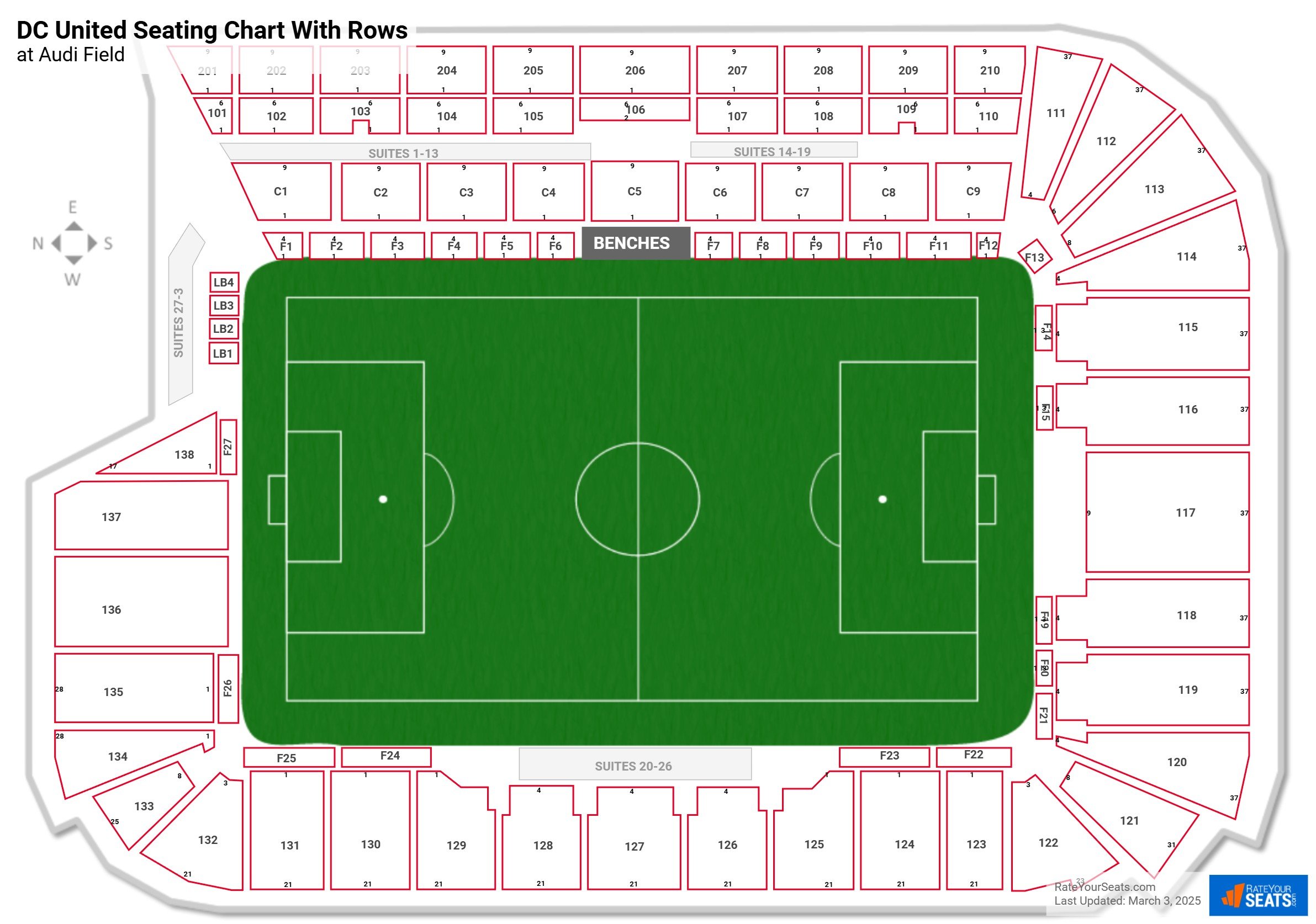 DC United Seating Charts at Audi Field - RateYourSeats.com