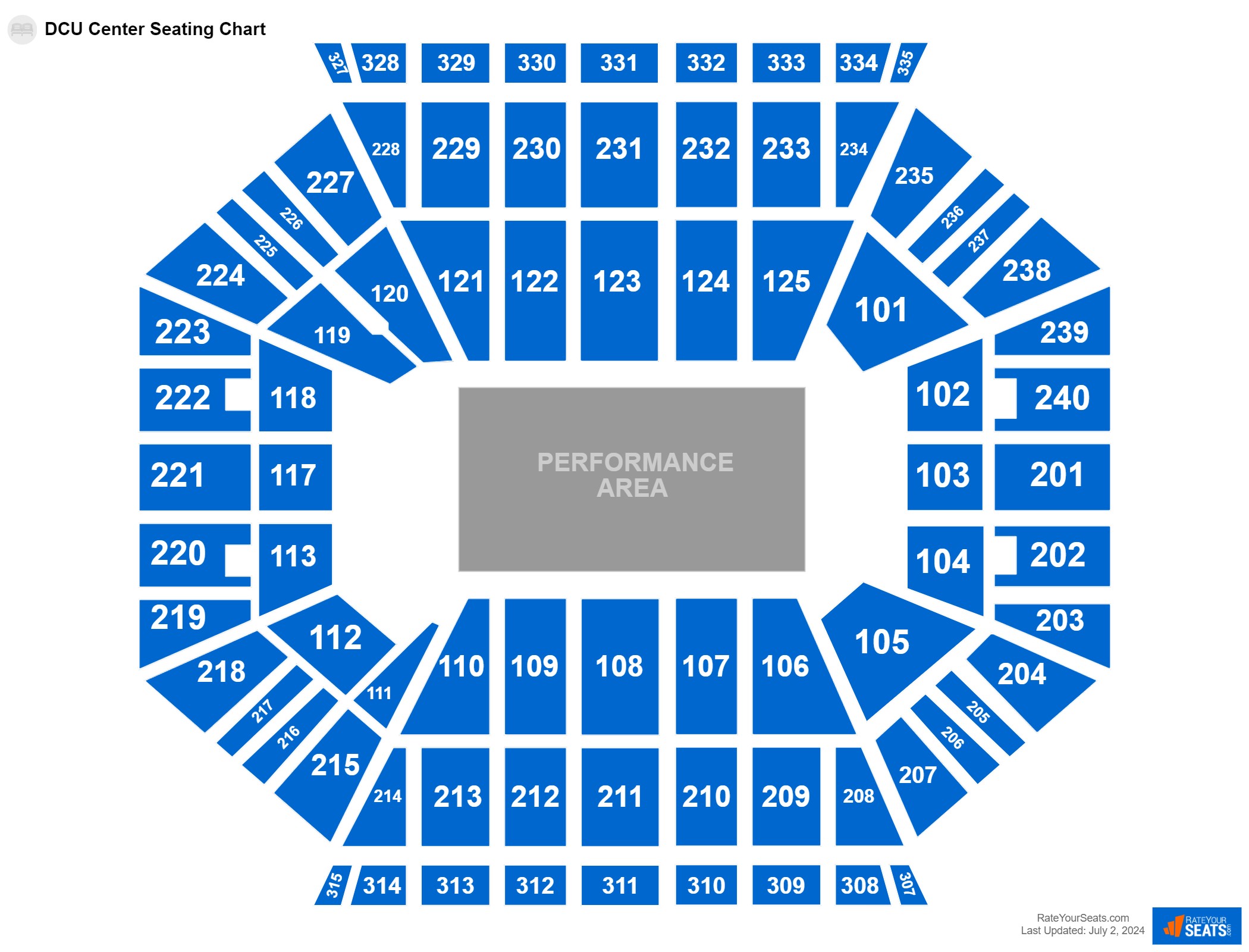 DCU Center Seating Charts - RateYourSeats.com