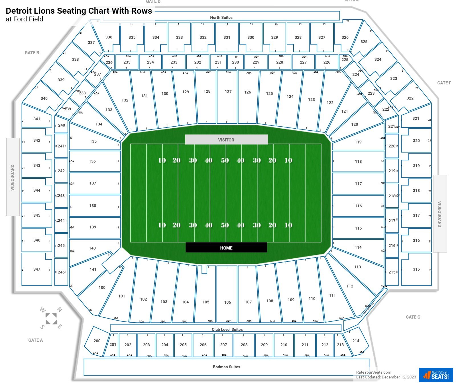 Ford Field Seating Charts 