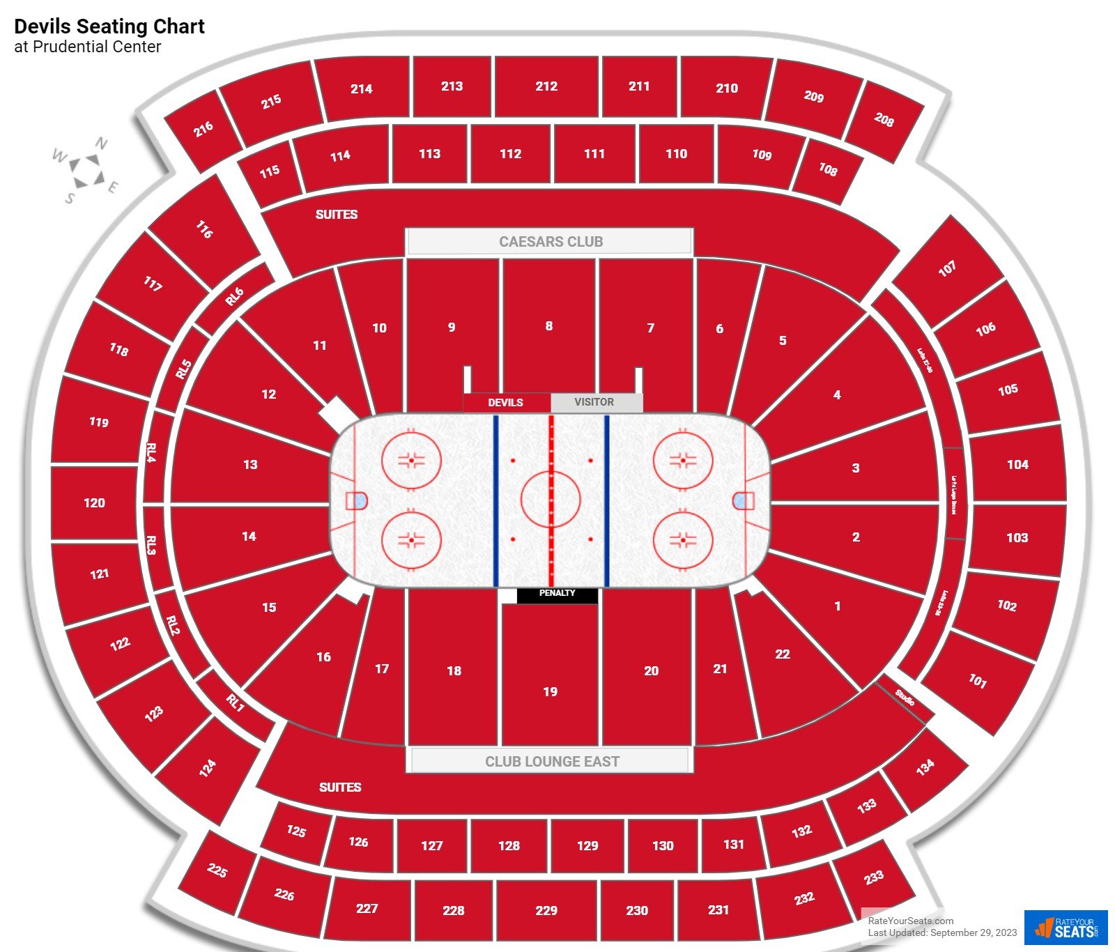 Devils Seating Chart at Prudential Center