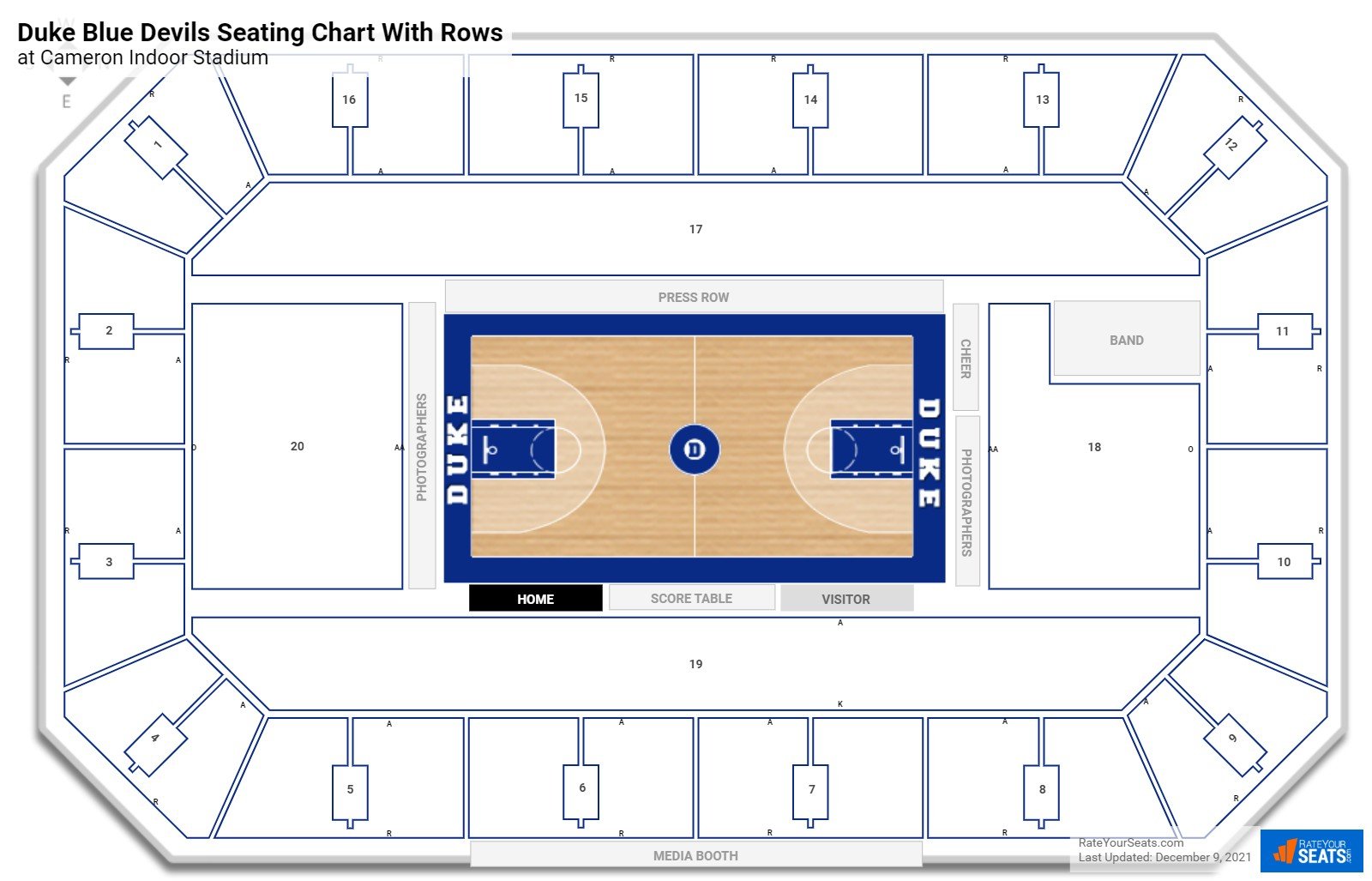 Cameron Indoor Stadium Seating Plan | Cabinets Matttroy