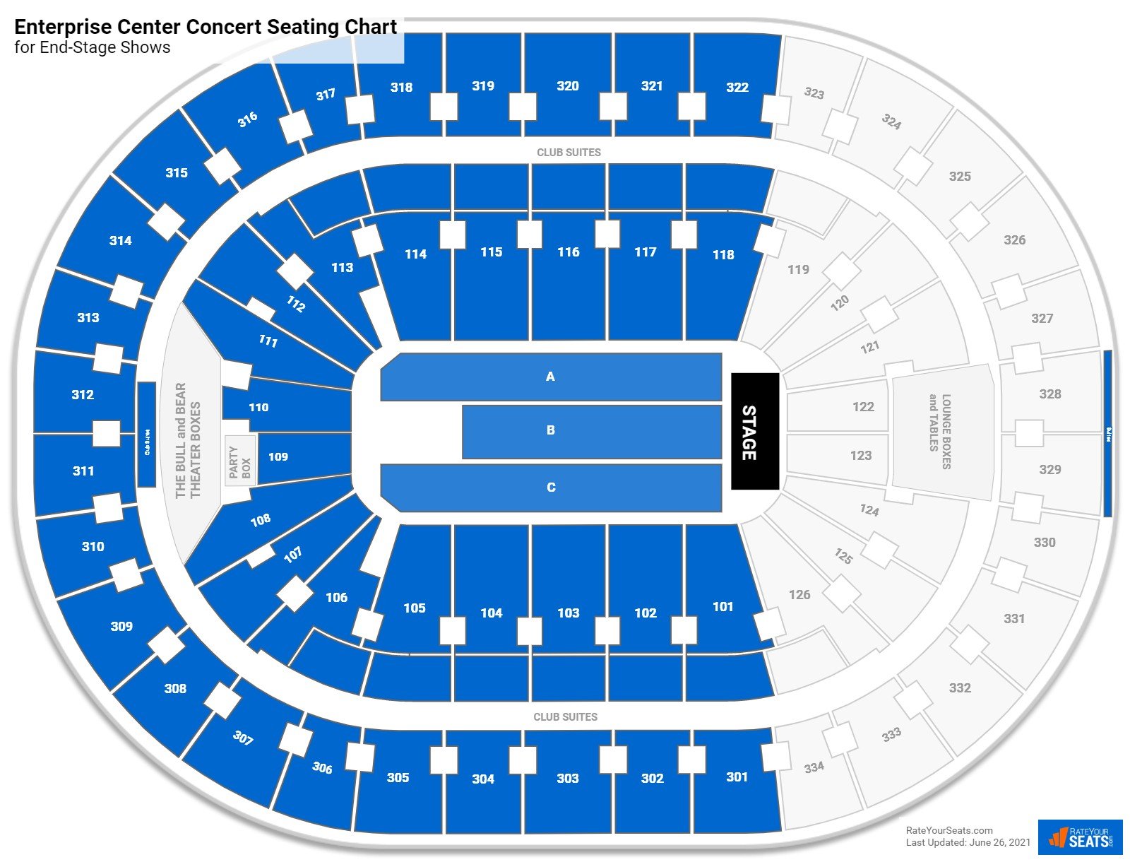 Enterprise Center Concert Seating Chart - RateYourSeats.com