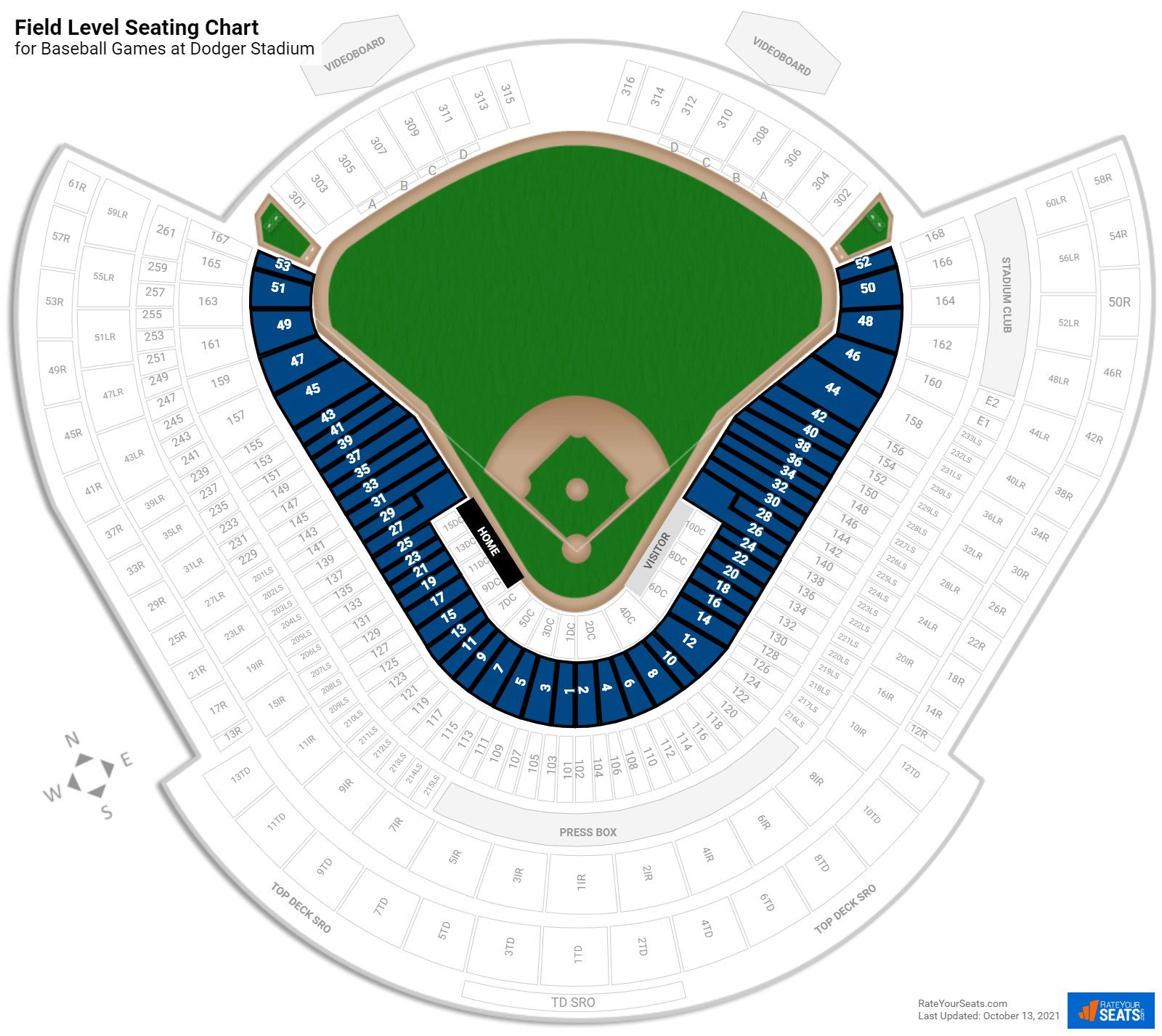 Stadium Seating Chart  Dodgers, Dodger stadium, Seating charts