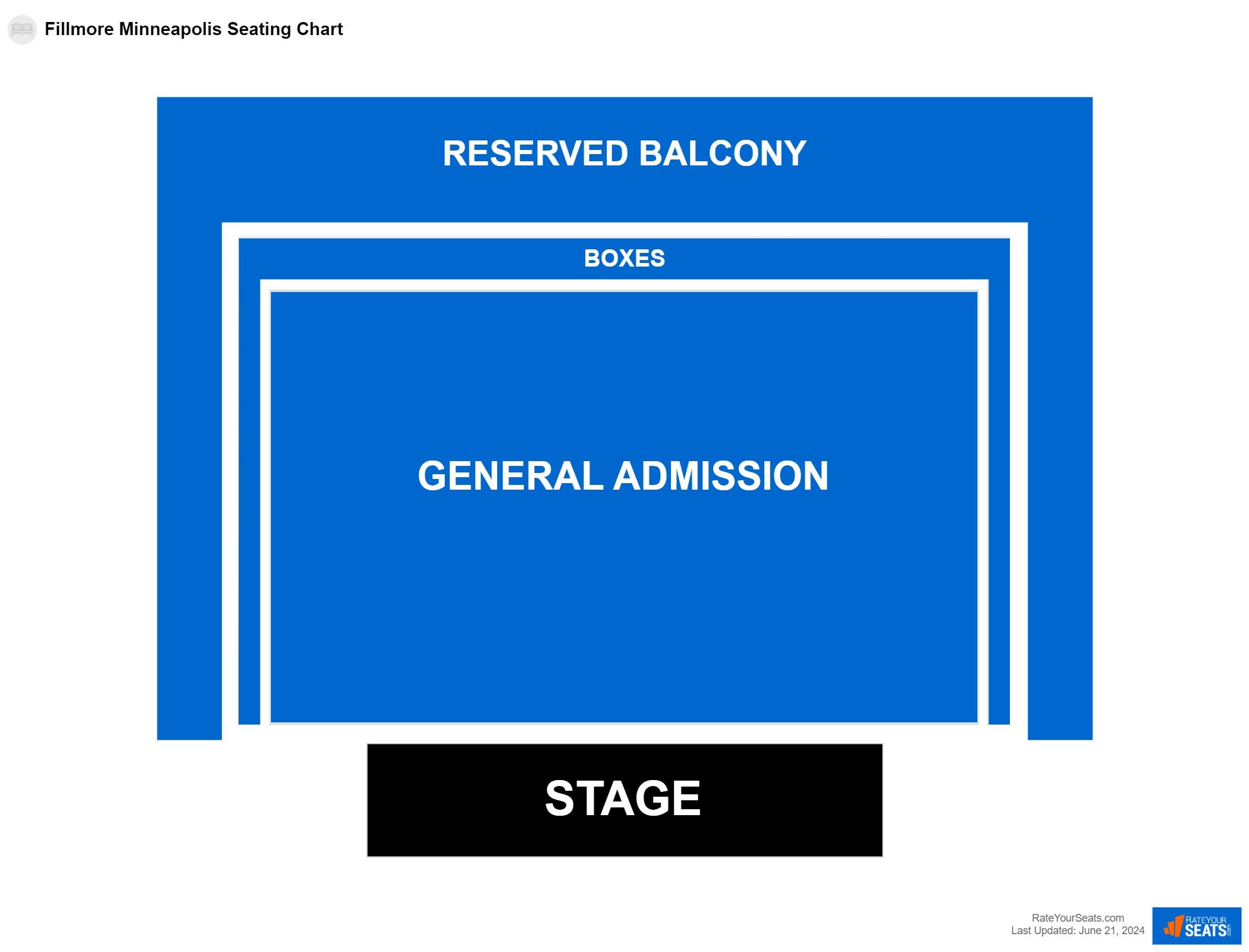 Concert seating chart at Fillmore Minneapolis