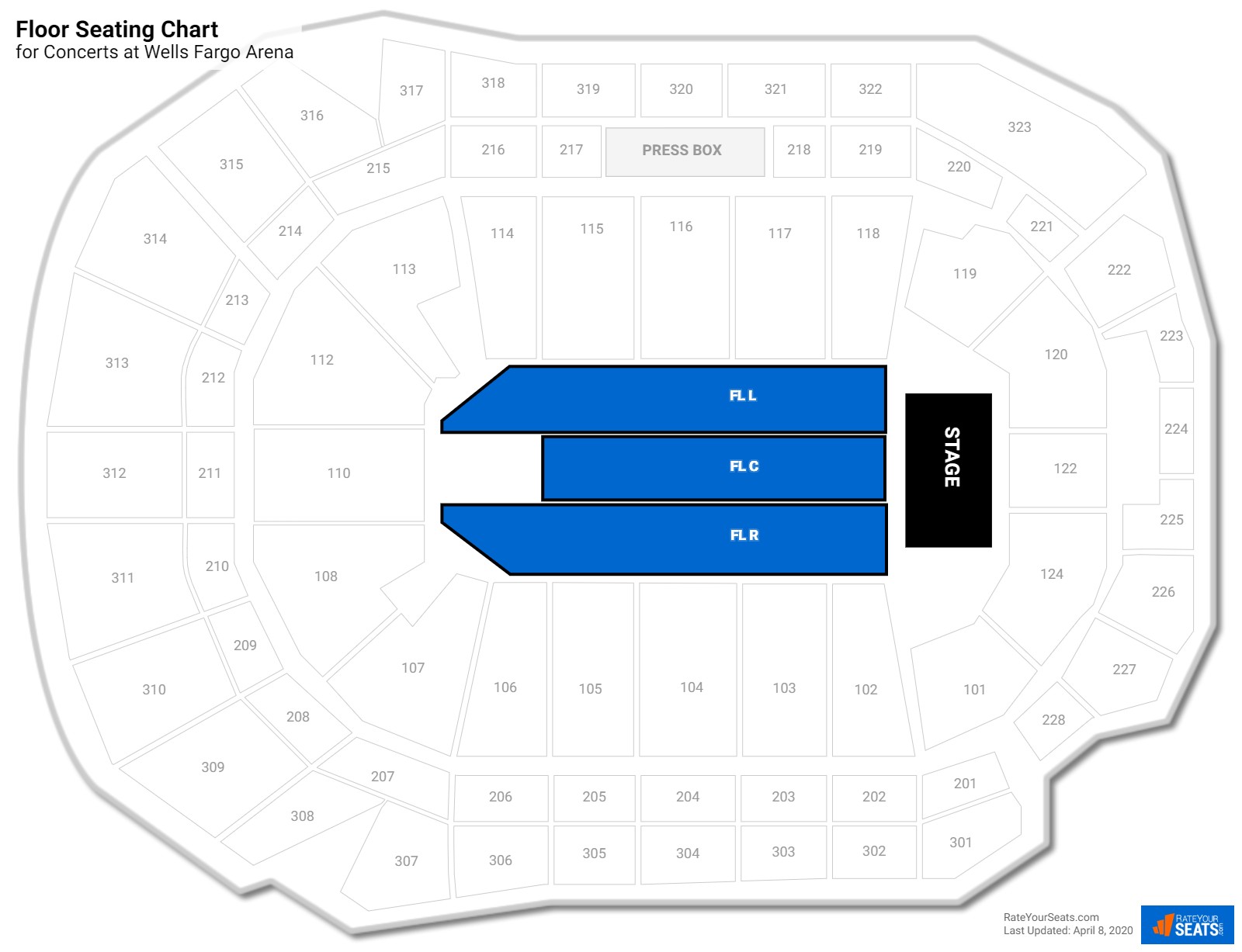 Wells Fargo Arena Seating for Concerts