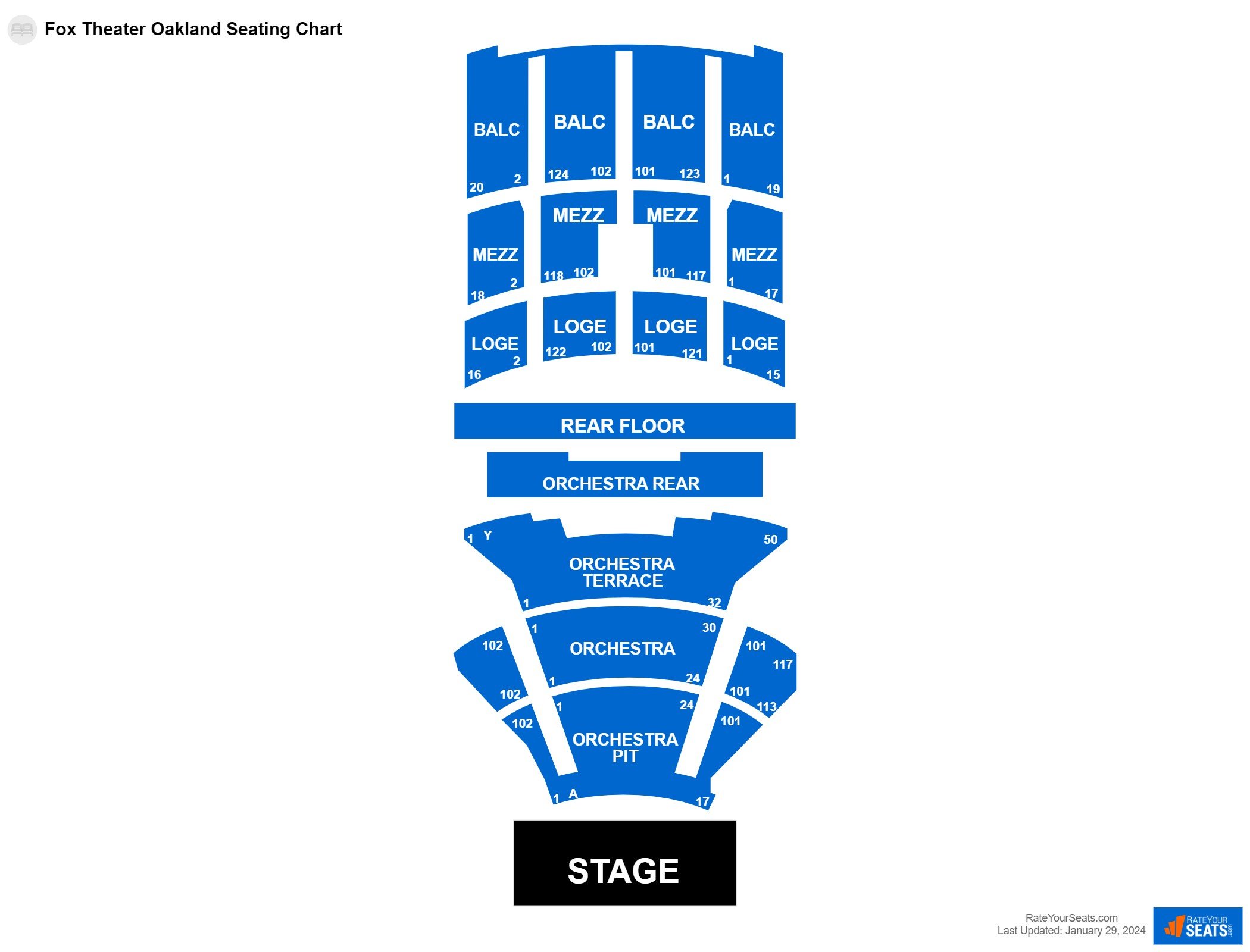 Fox Theater Oakland Seating Charts RateYourSeats Com