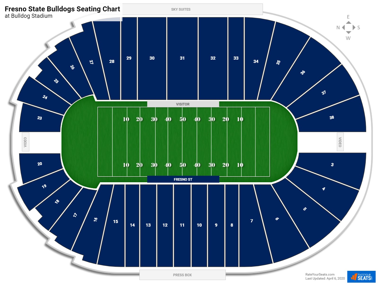 Bulldog Stadium Seating Charts - RateYourSeats.com