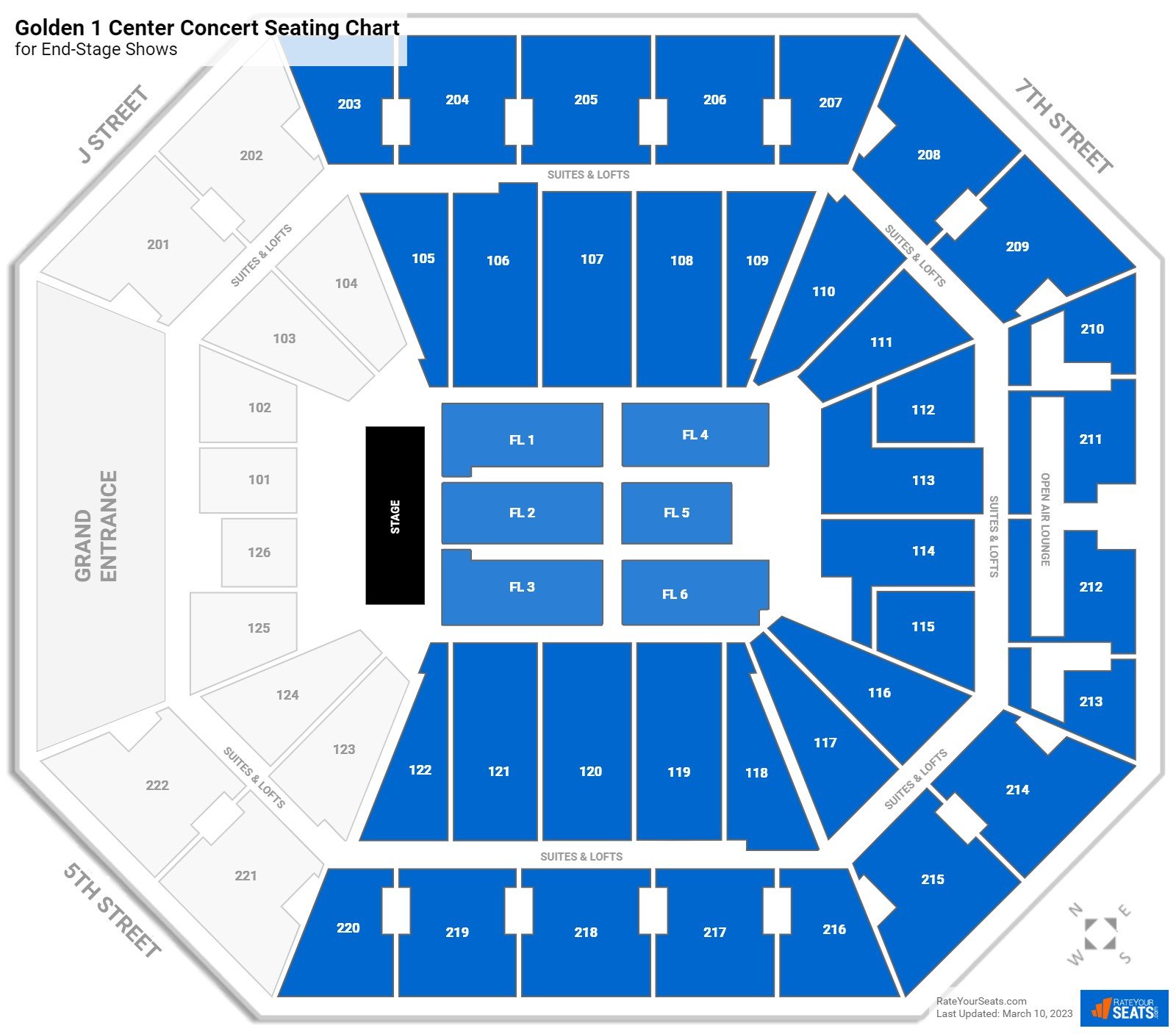 Golden 1 Center Seating Charts 
