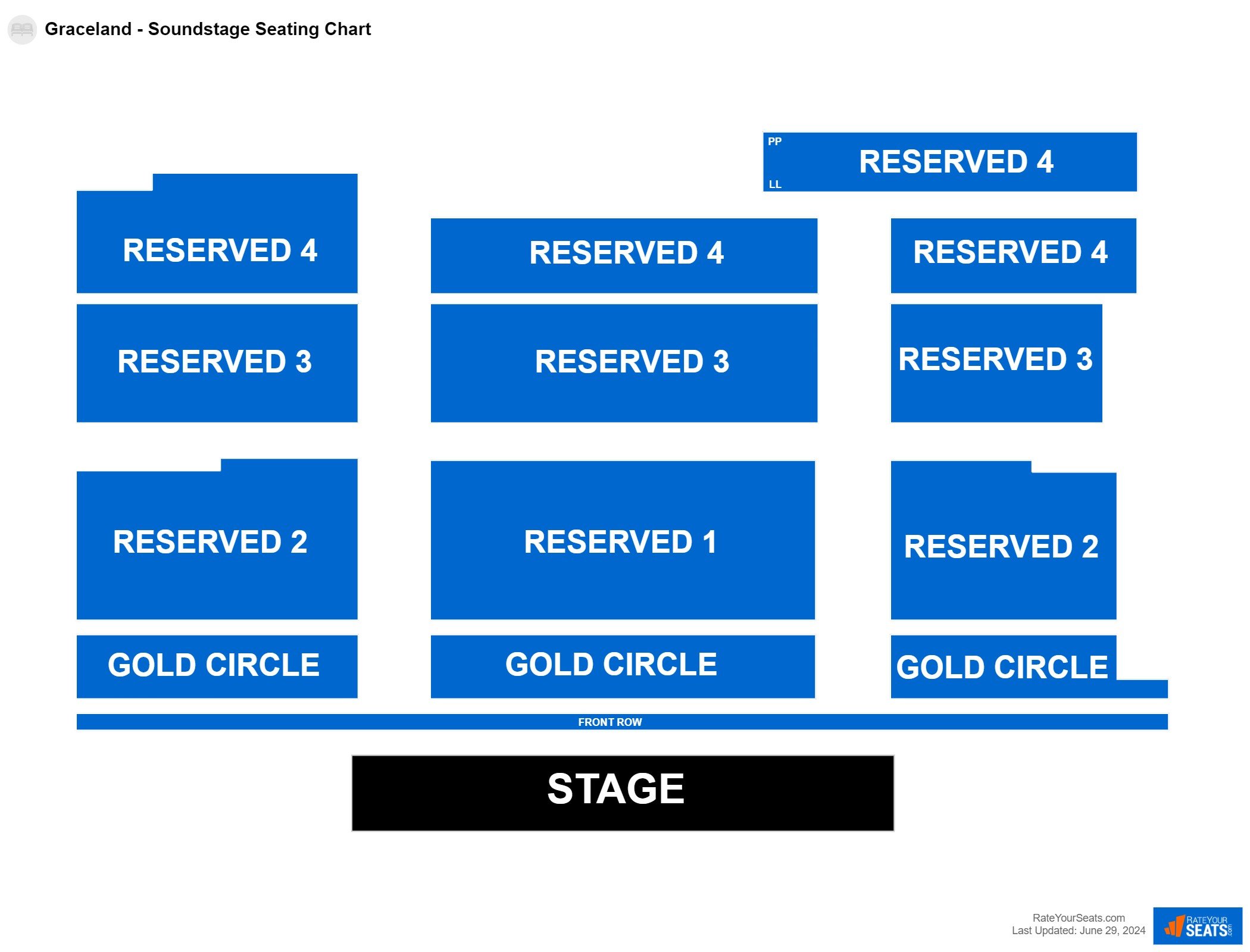 Concert seating chart at Graceland - Soundstage