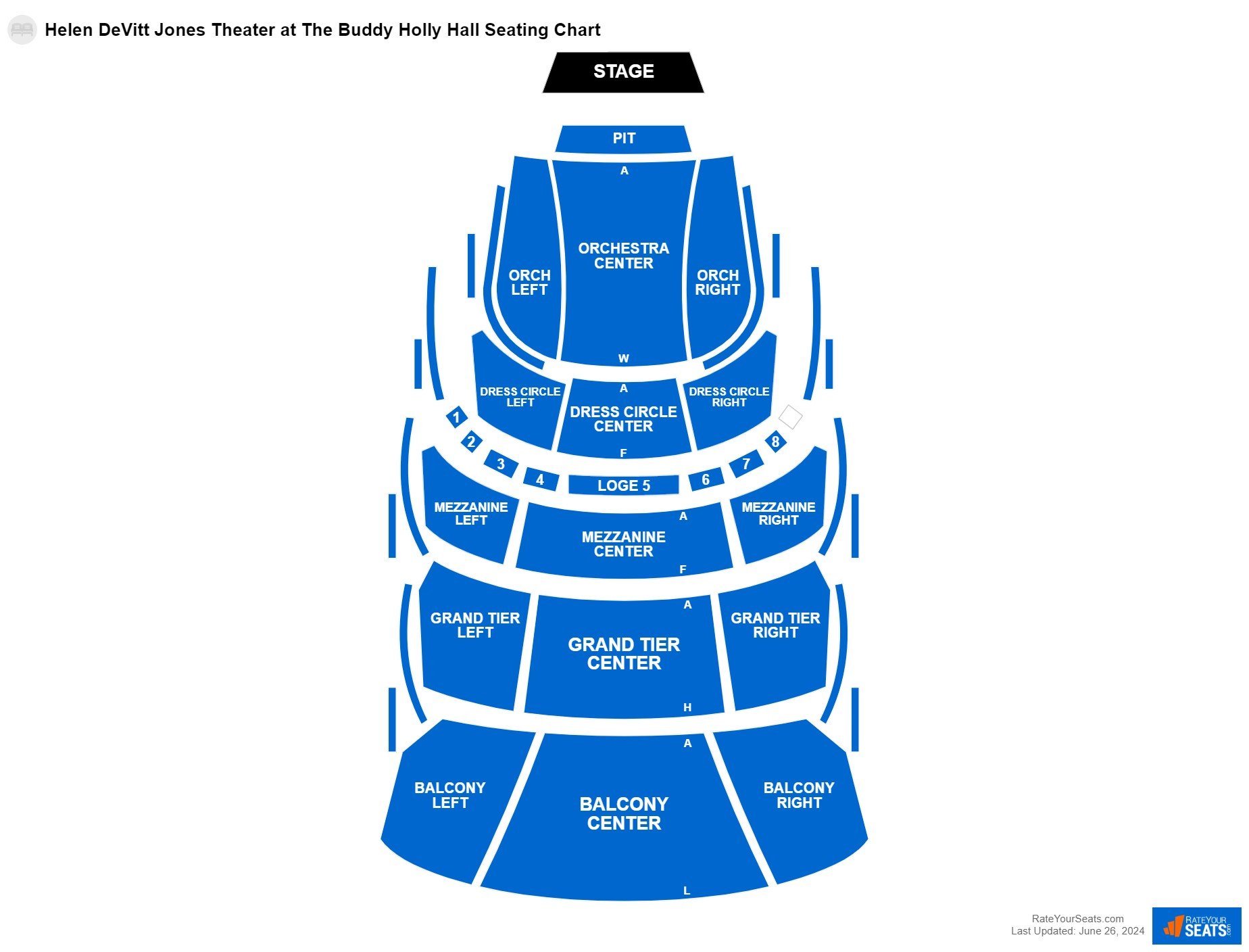 Helen Devitt Jones Theater At The Buddy Holly Hall Seating Chart 