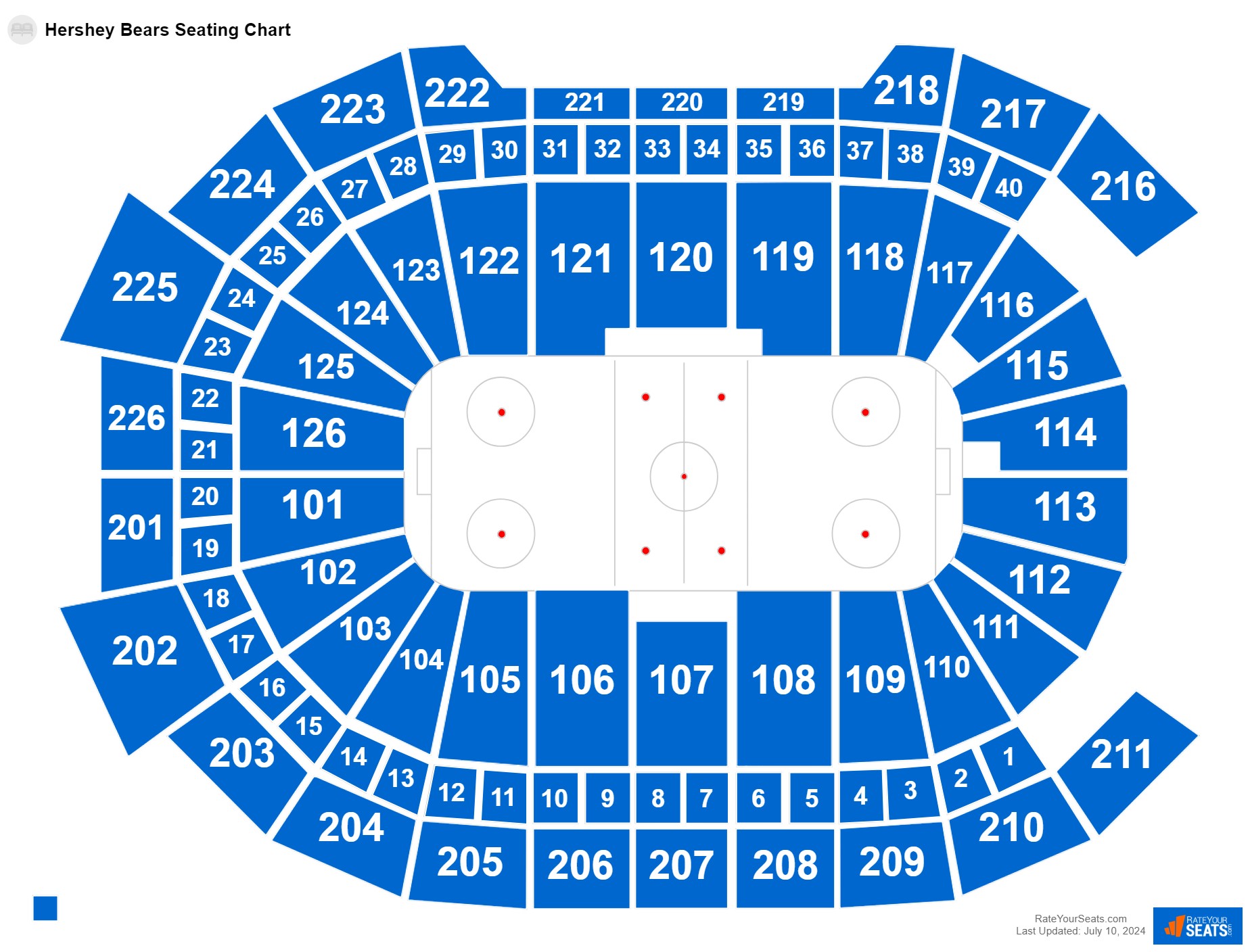 Hockey seating chart at Giant Center